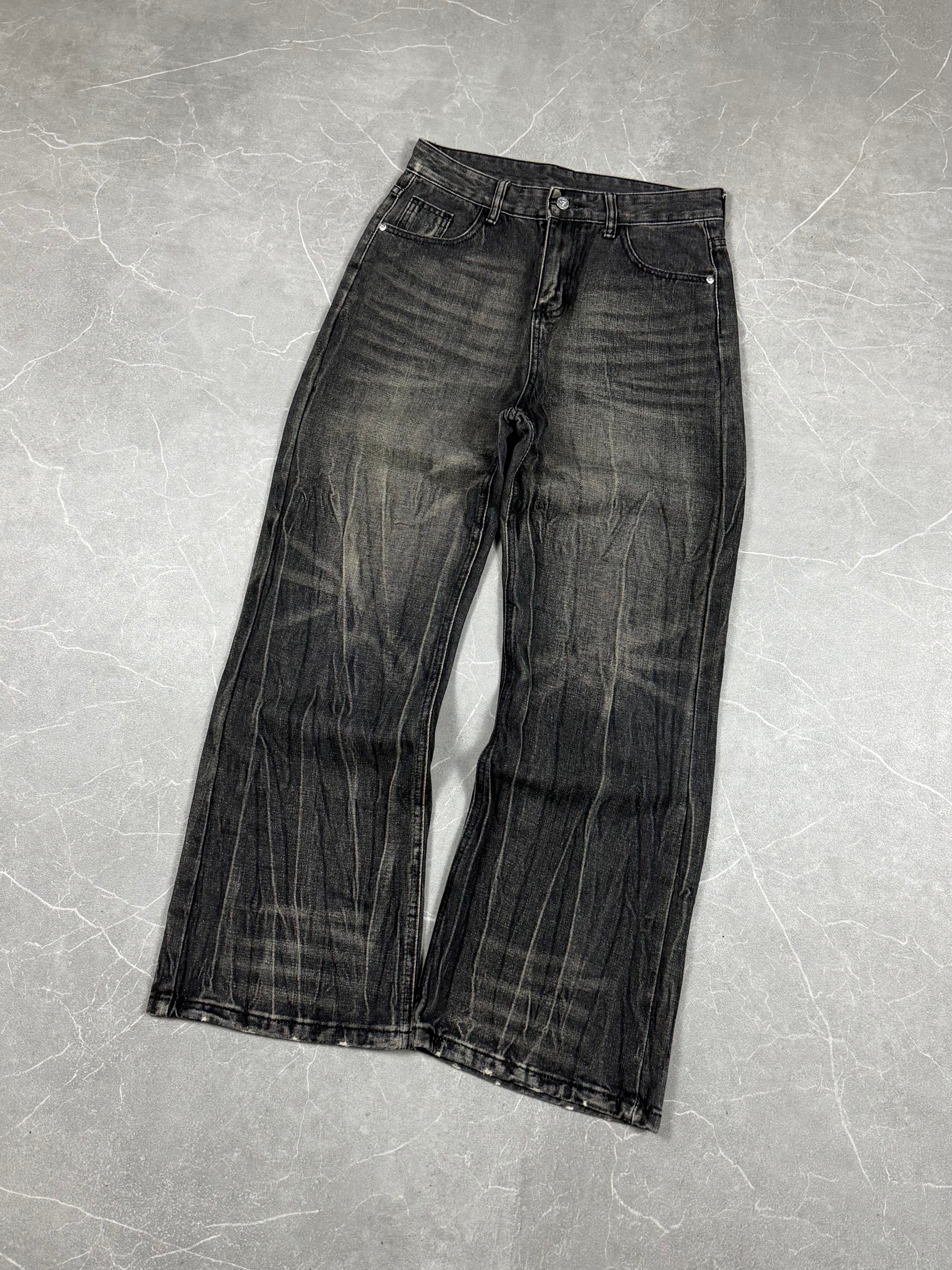 Vintage Washed Bootcut Jeans (S)
