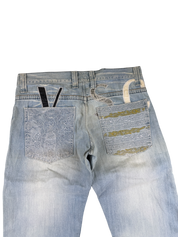 Versace vintage Big Logo Bootcut Jeans (XL)