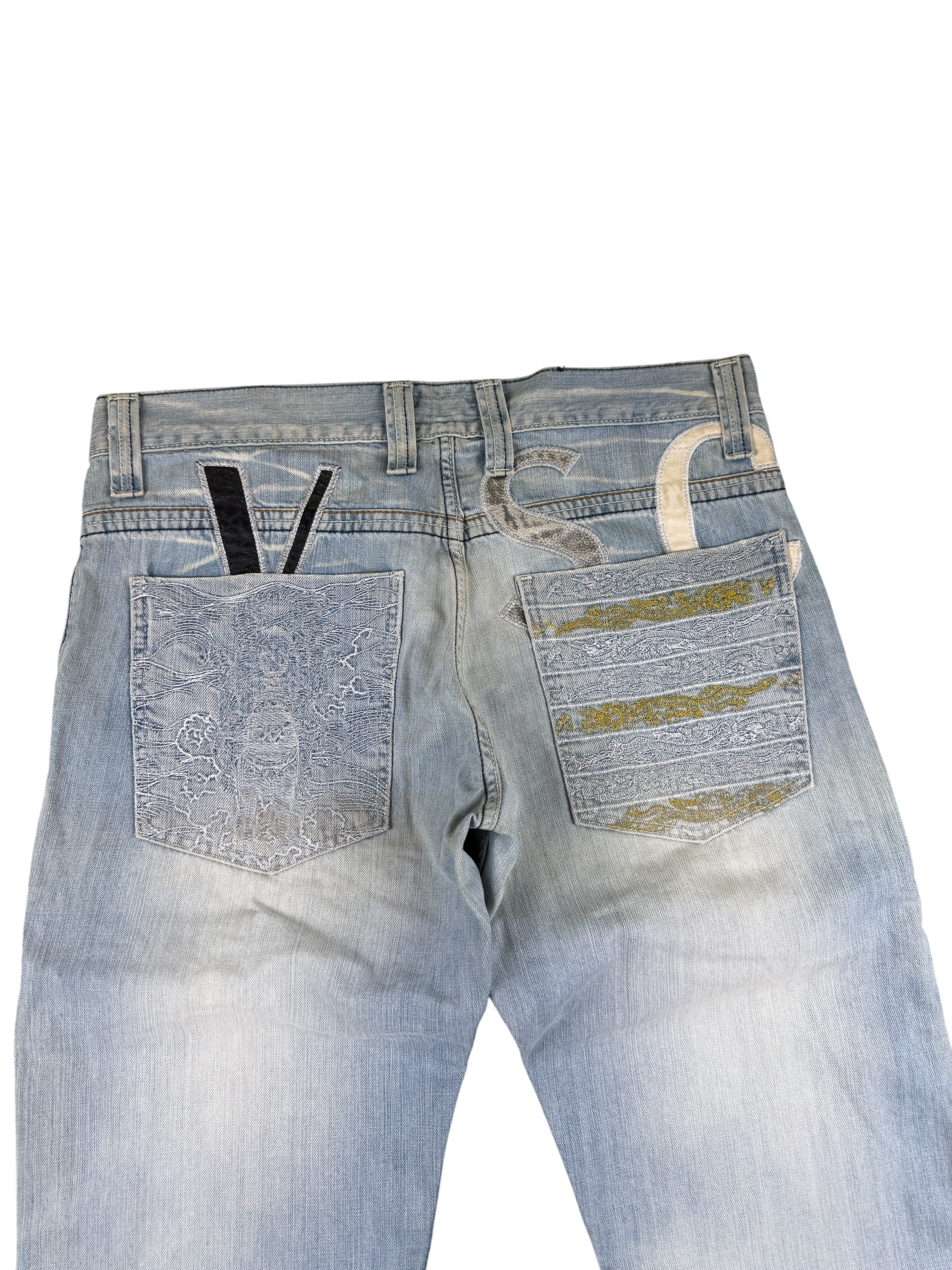 Versace vintage Big Logo Bootcut Jeans (XL)