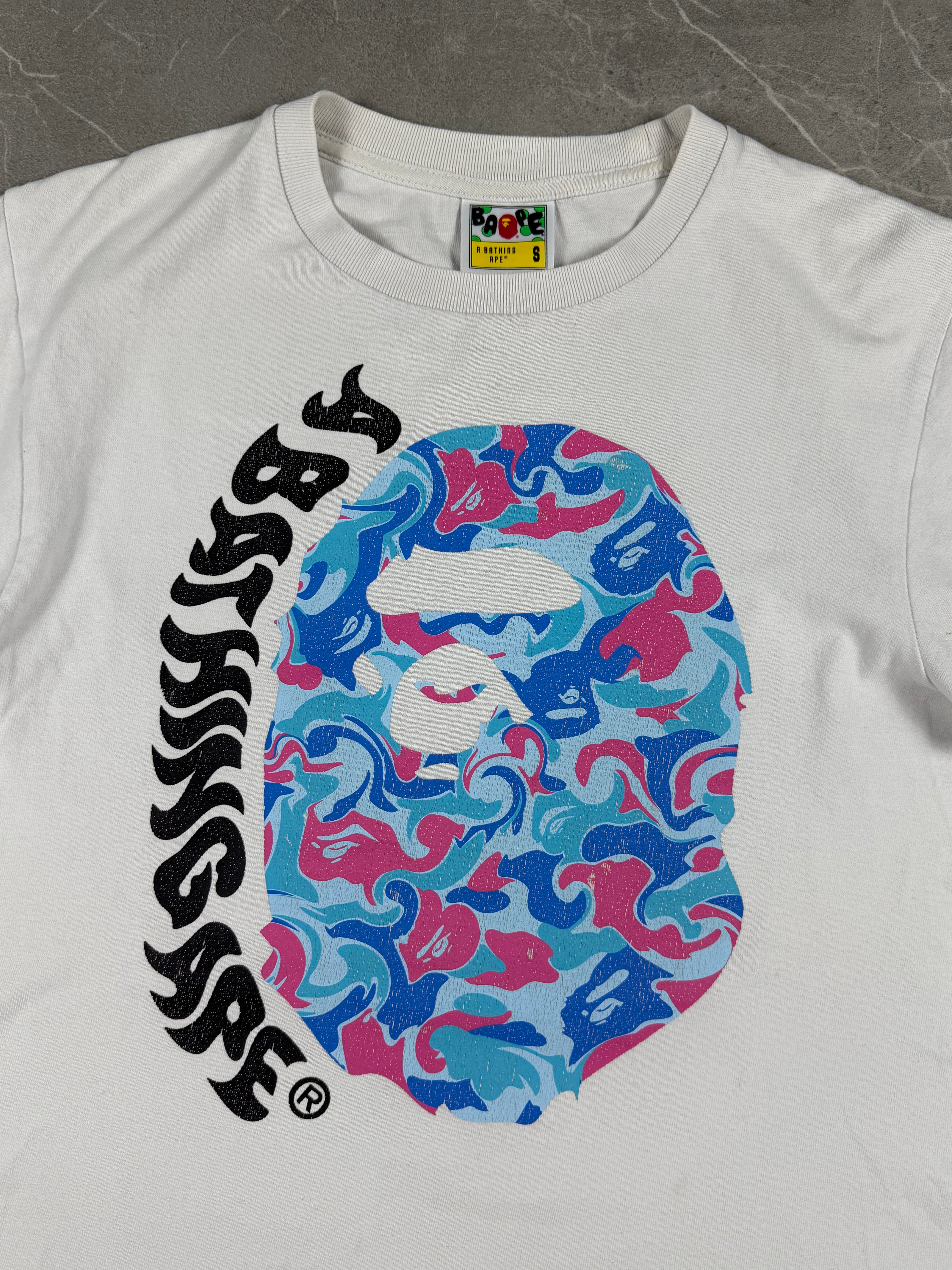 Bape Marble camo Big Ape Head Tee (S)