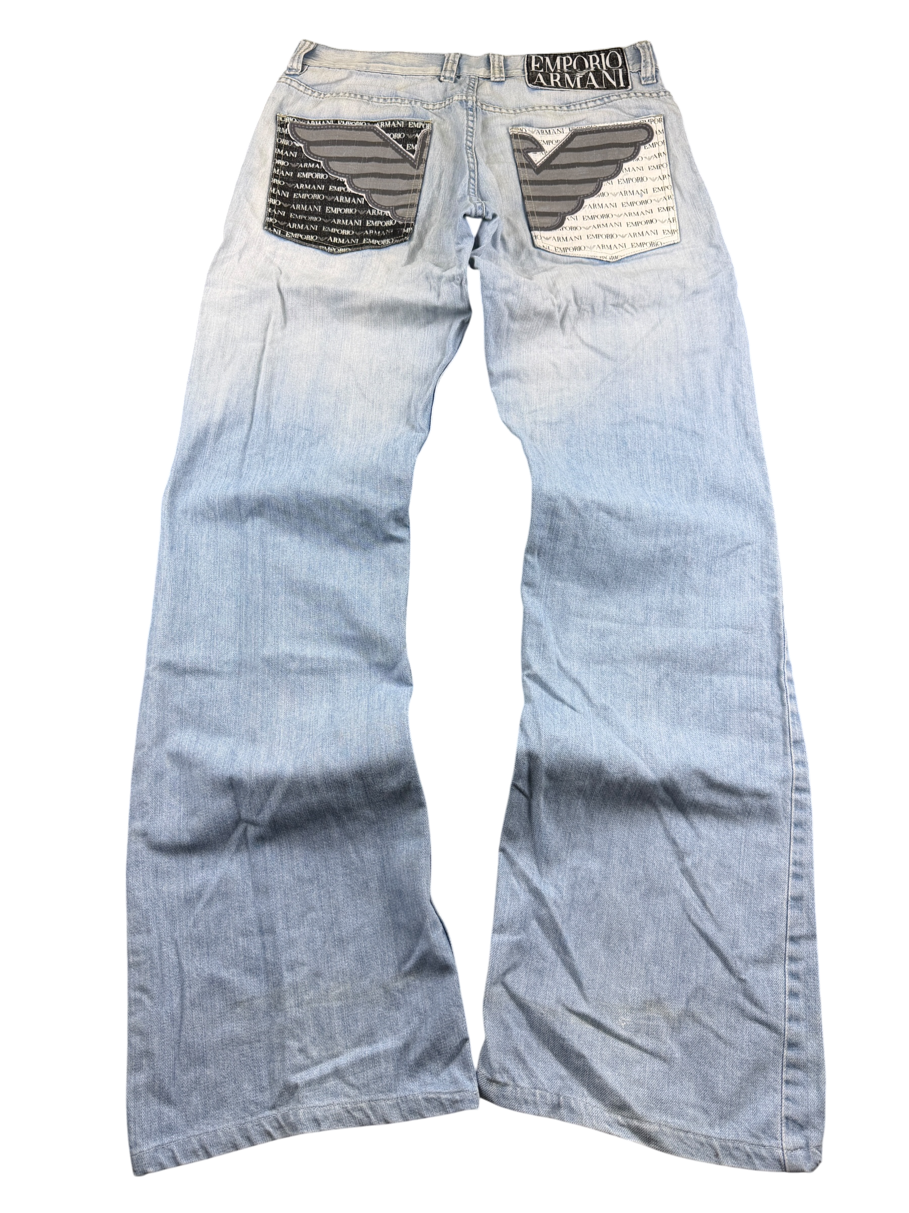 Armani vintage Big Logo Bootcut Jeans (M-L)