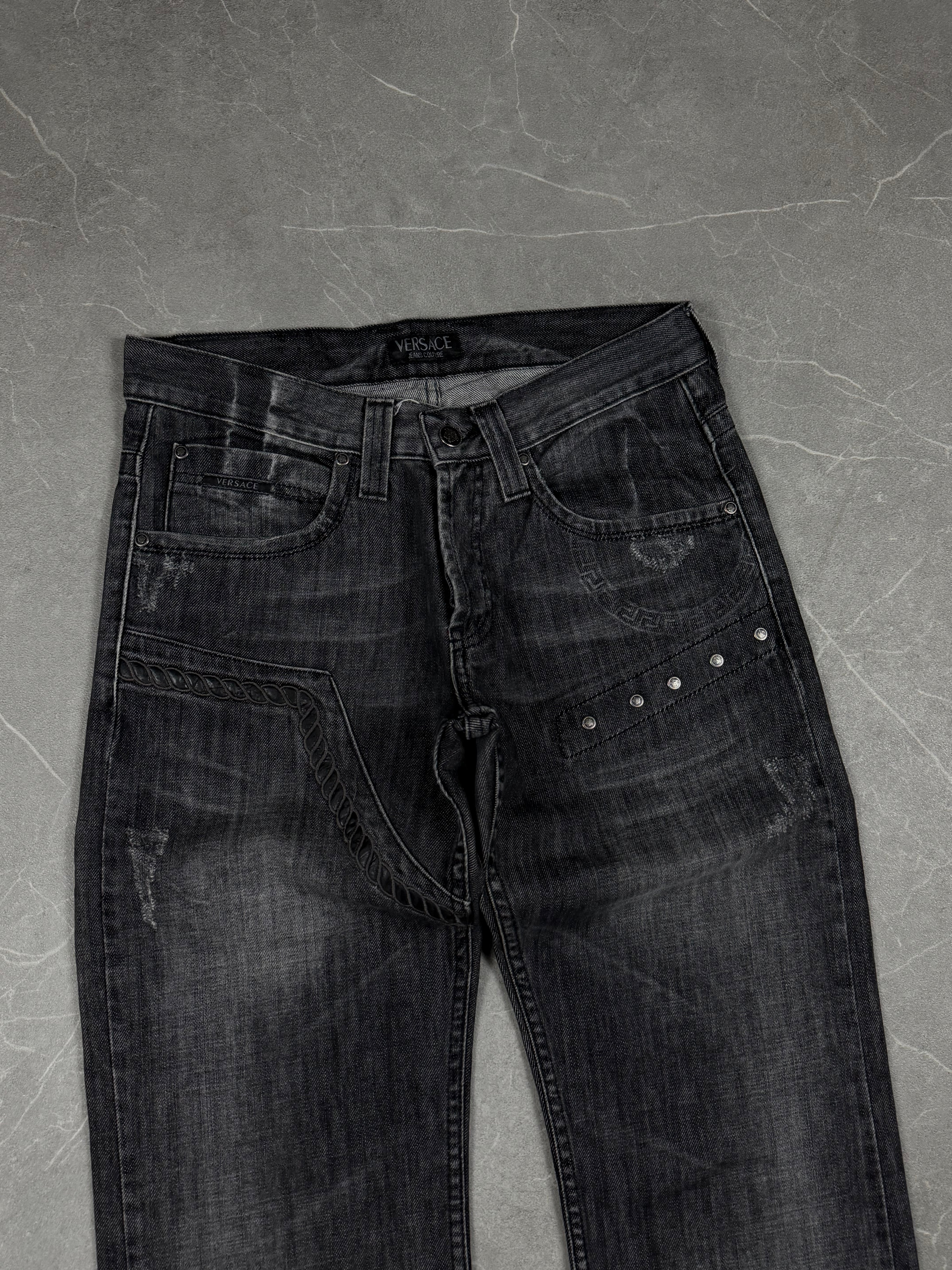 Versace Big Logo washed Straight Jeans (S)
