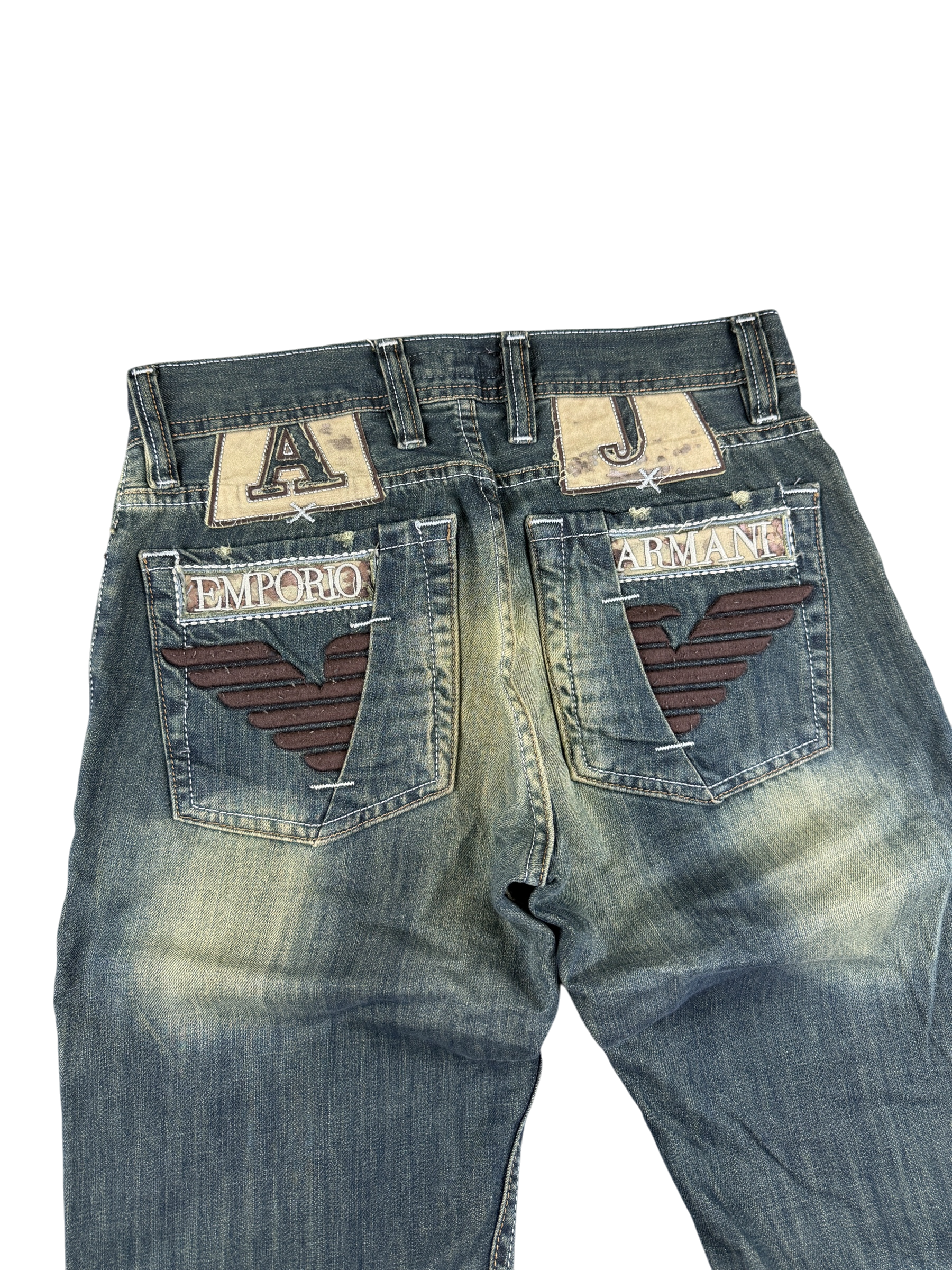 Armani vintage Big Logo Bootcut Jeans (XS)