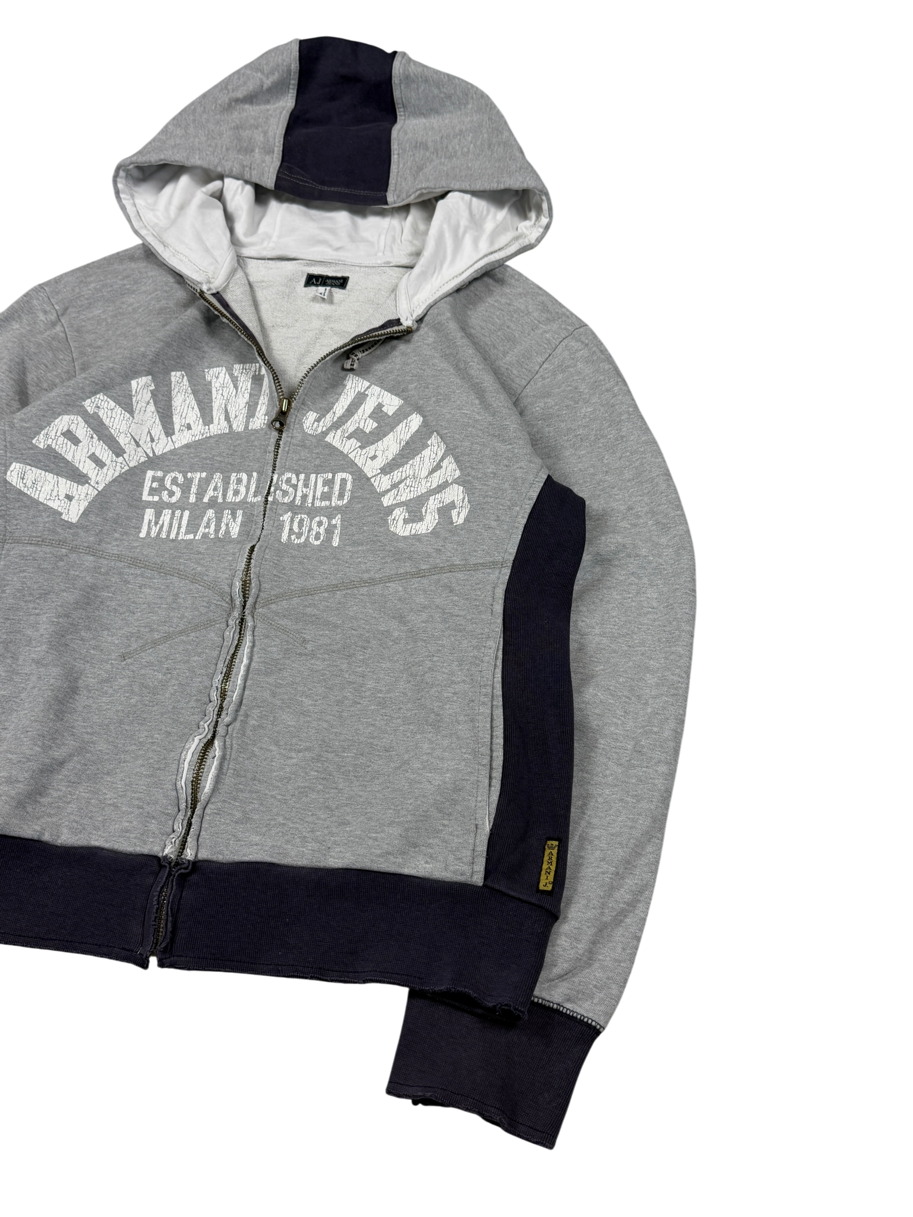 Armani Vintage Big Logo Zip Hoodie (S)
