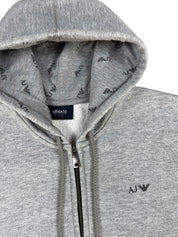Armani Printed Hood Zip Hoodie (S)