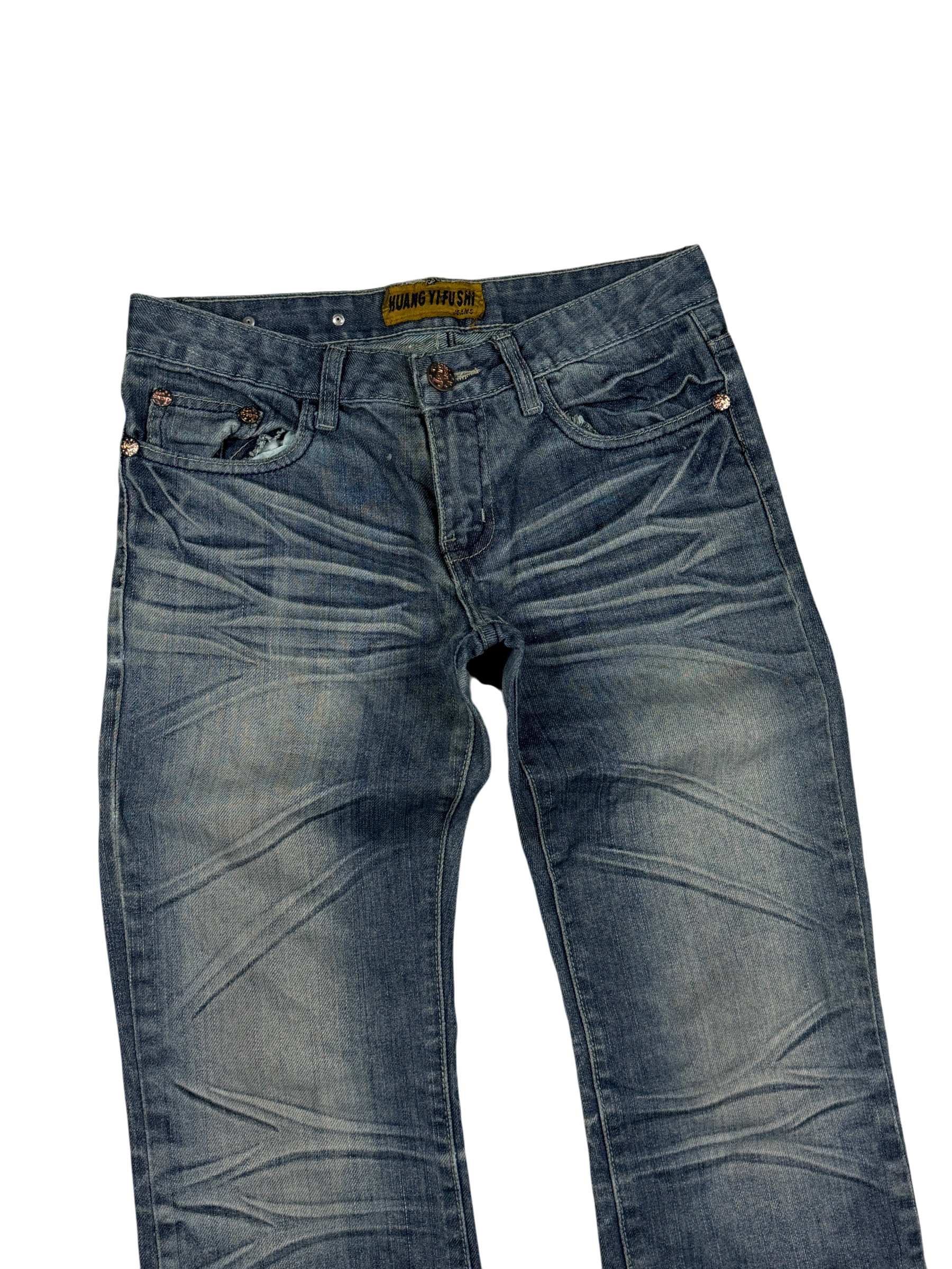 Crazy washed Straight Jeans (XS)