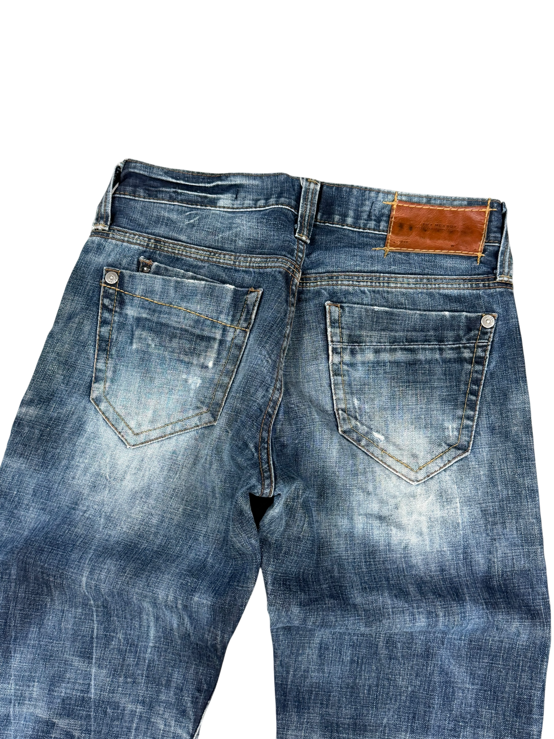 Crazy Washed Straight Jeans (XS)