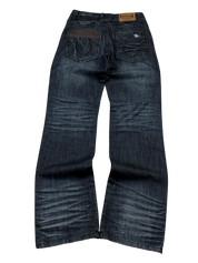 Crazy Washed Straight Jeans (XS-S)