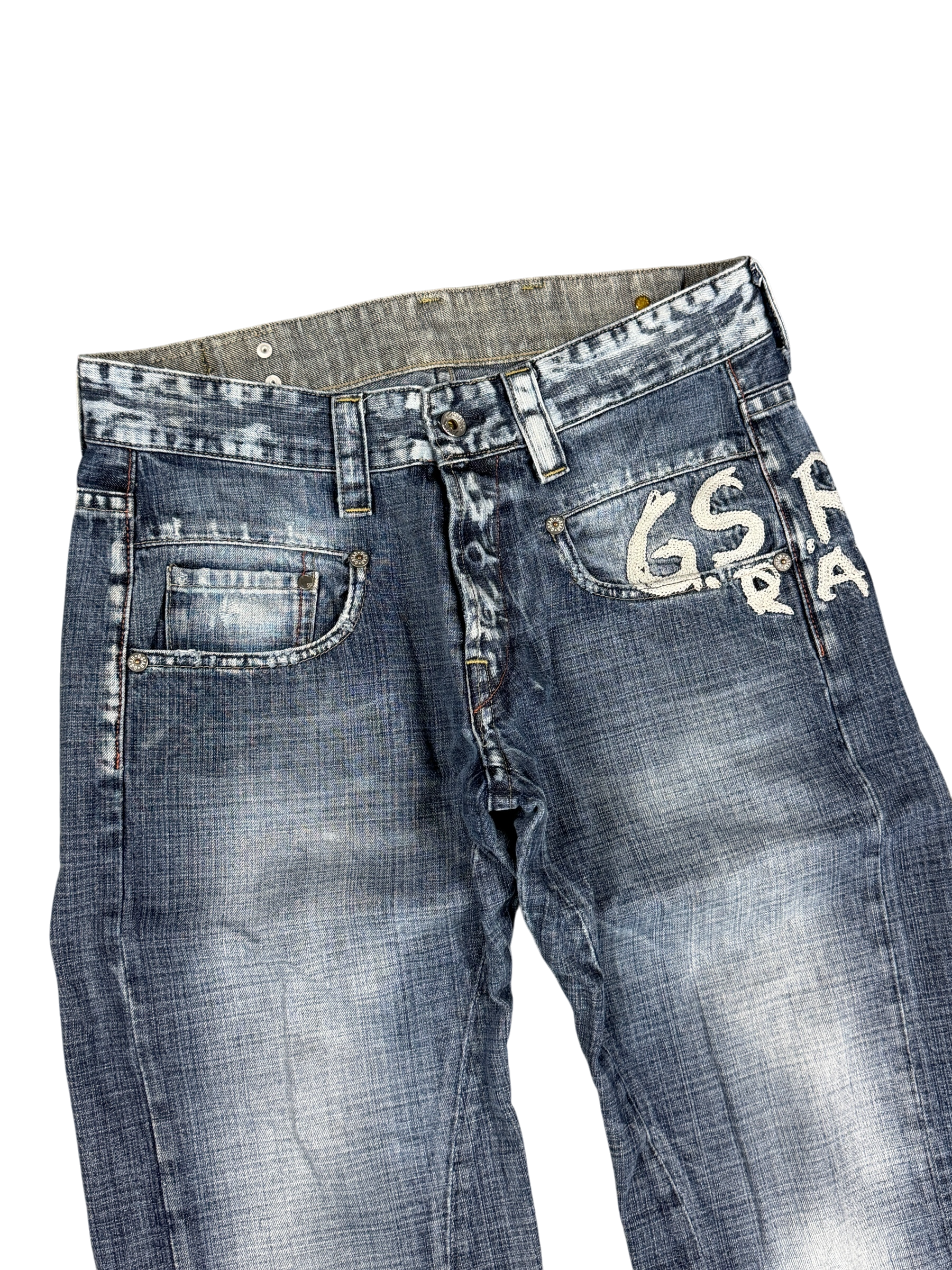 G-Star vintage washed bootcut jeans (S)