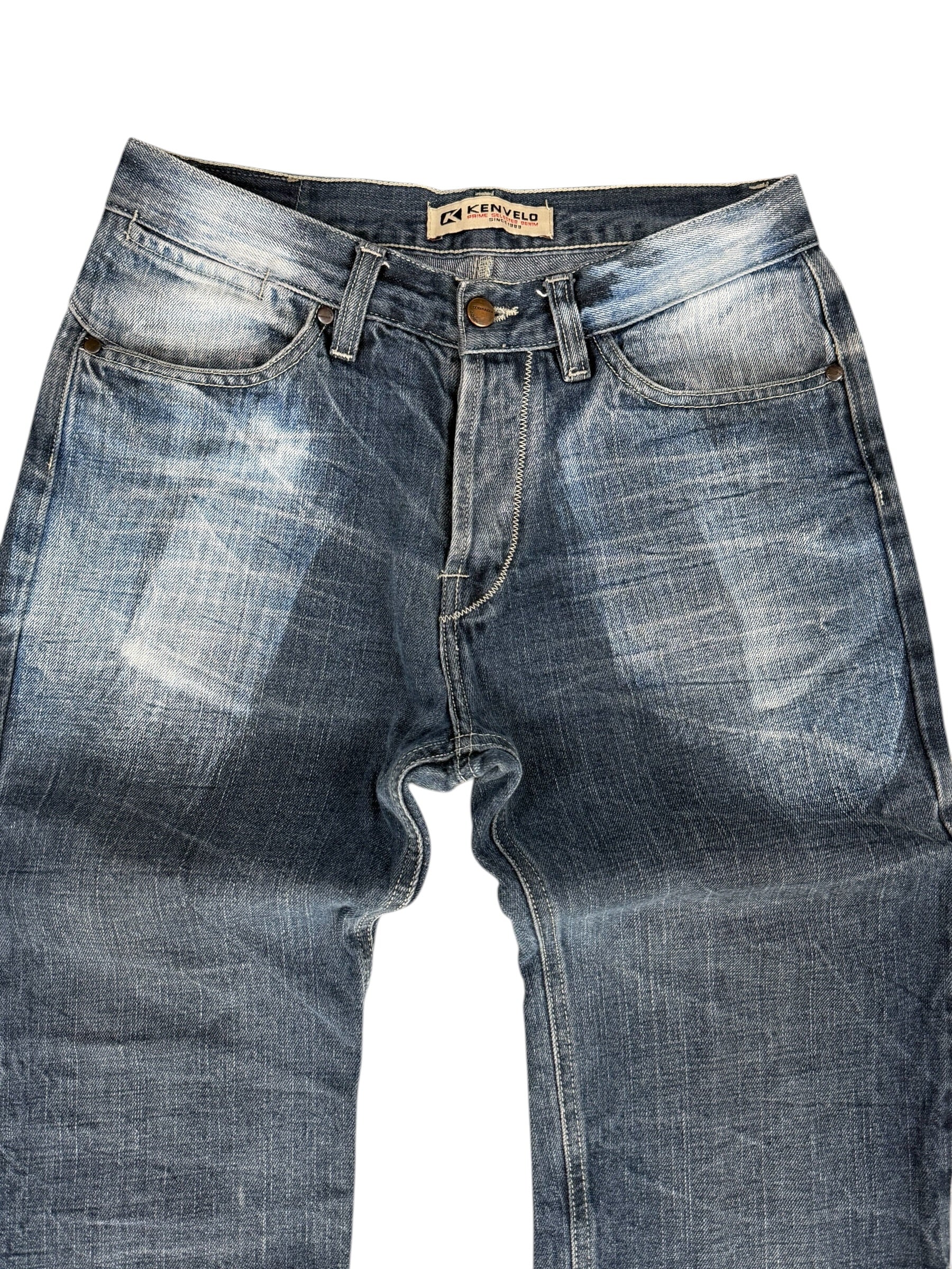 Vintage Washed Straight-Fit Jeans (S)