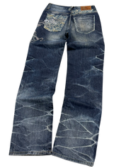 Ultra washed embroidery Jeans (S)