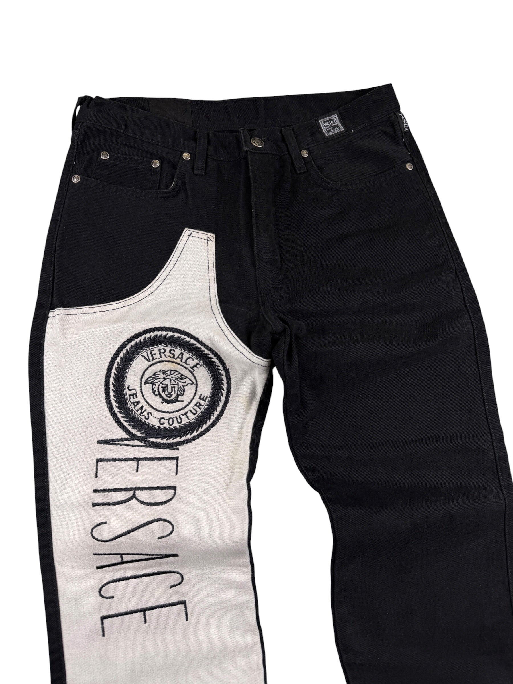 Versace vintage Big Logo Straight Jeans (XS)