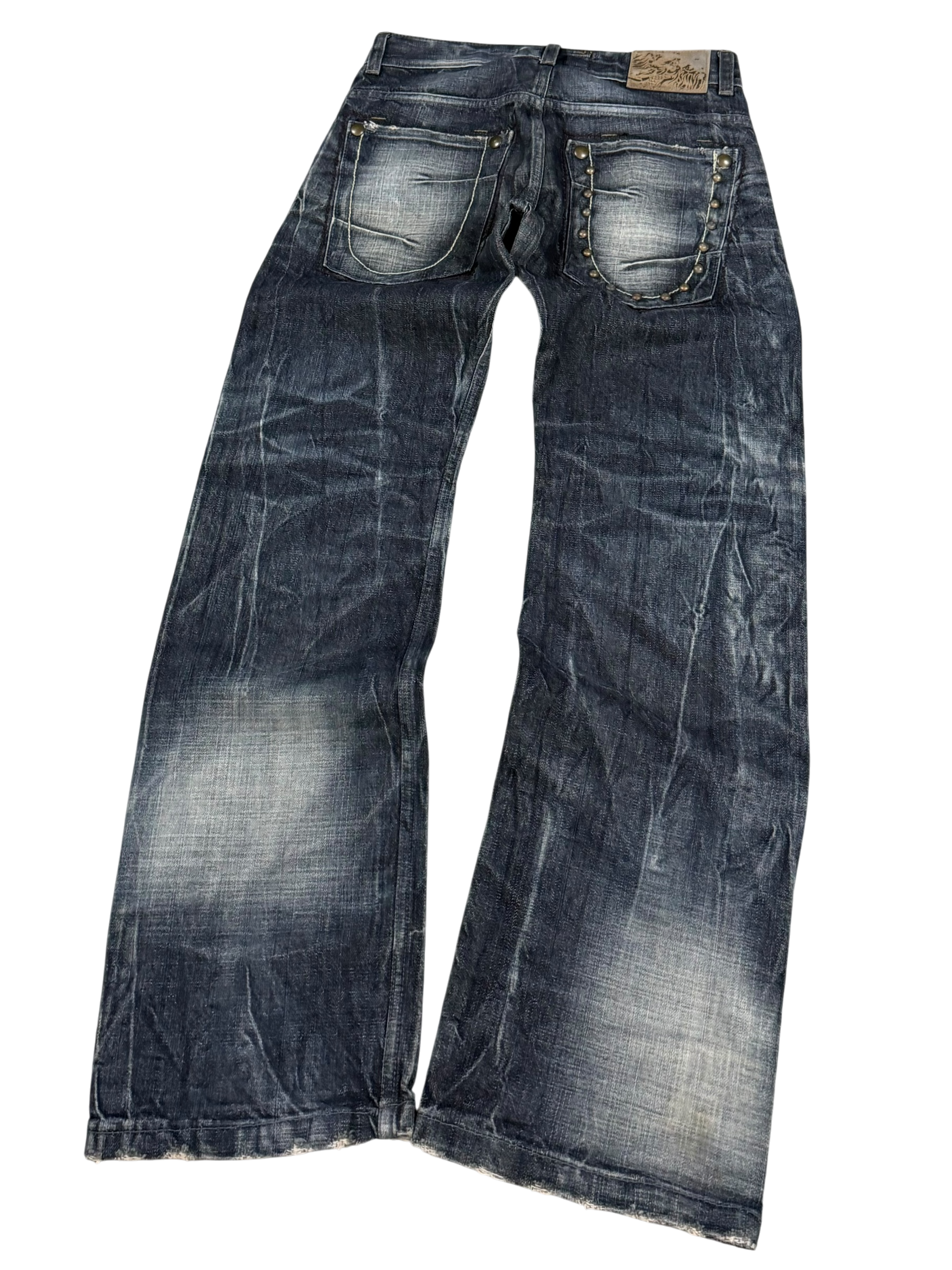 Crazy washed bootcut jeans (XS-S)