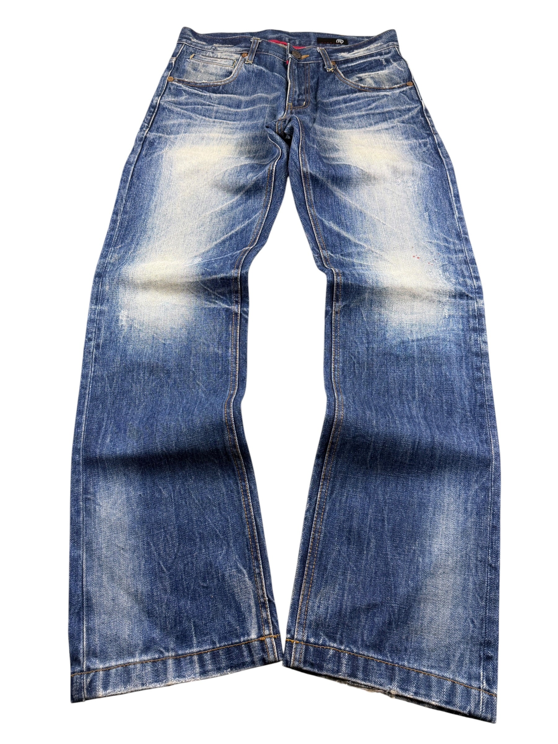 Crazy washed Straight Jeans (S)