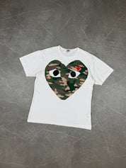 Comme des Garçons camo Heart Tee (S)