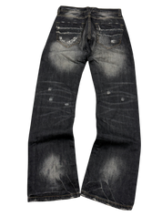 Vintage Washed Straight Jeans (XS)