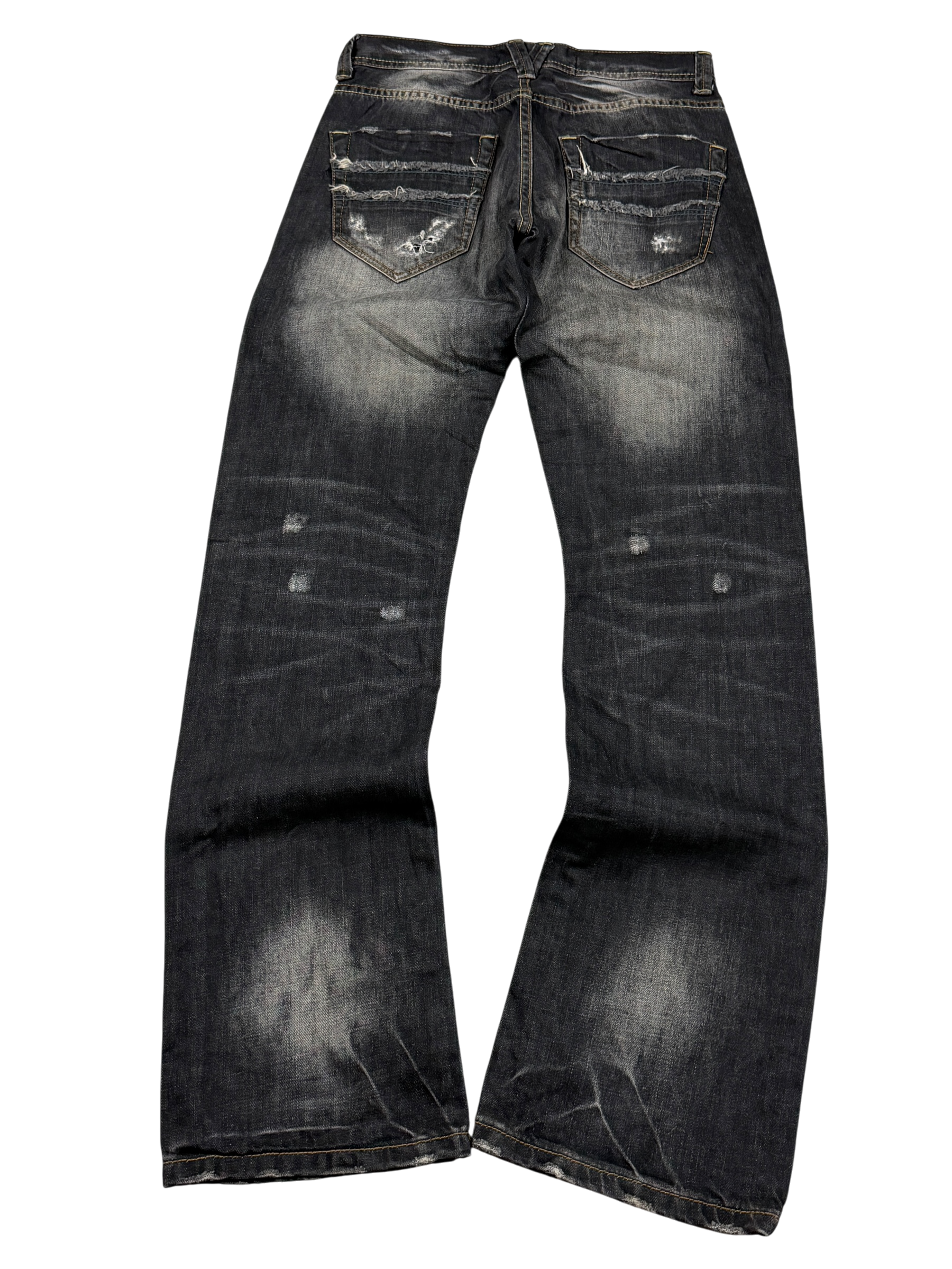 Vintage Washed Straight Jeans (XS)