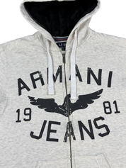 Armani Jeans Logo Zip Hoodie (M)