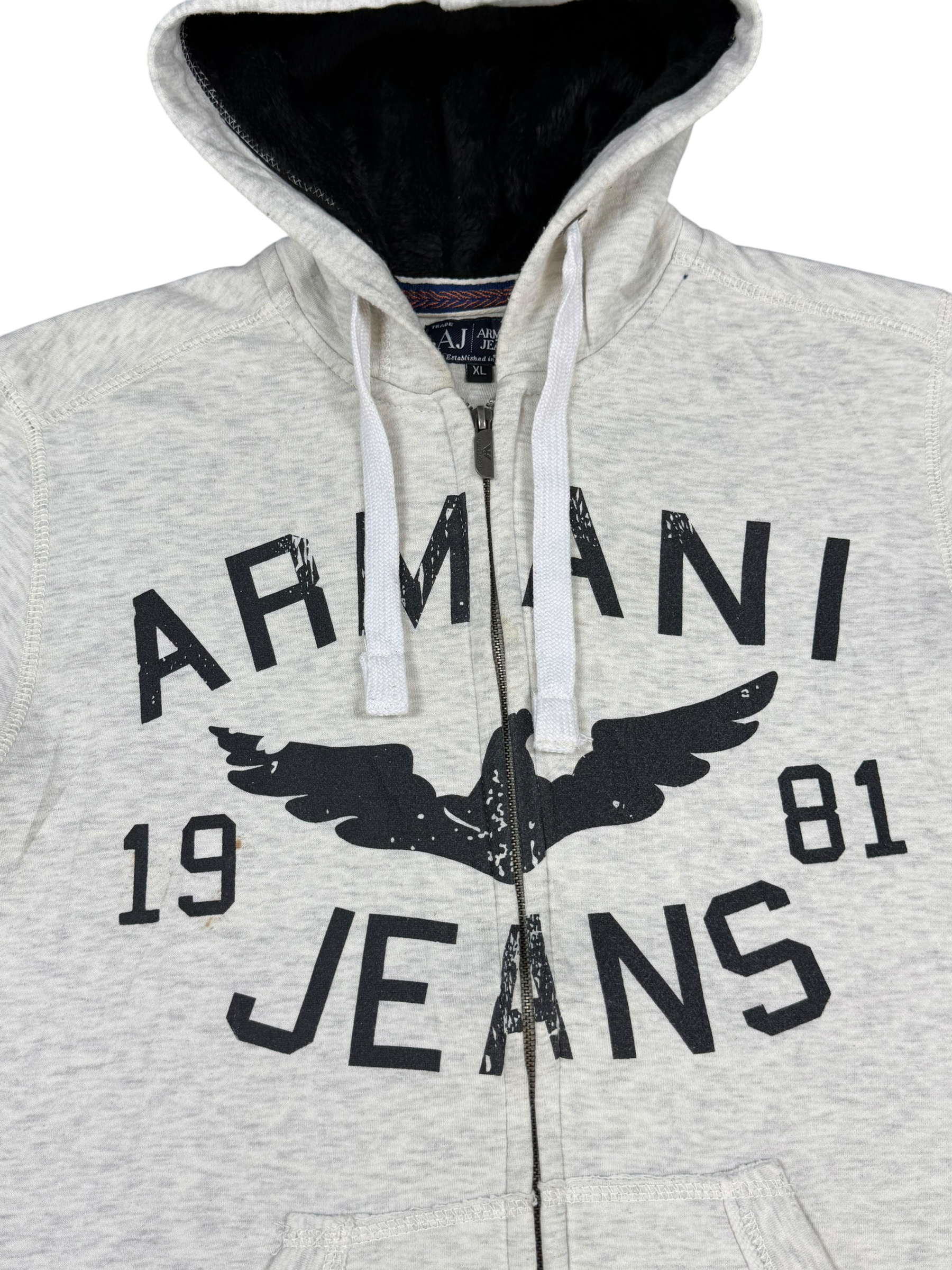 Armani Jeans Logo Zip Hoodie (M)
