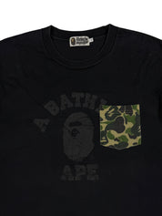 Bape camo College Pocket Tshirt *Black on Black (L)