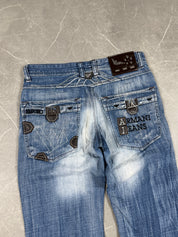 Armani vintage Big Logo washed Bootcut Jeans (XS)