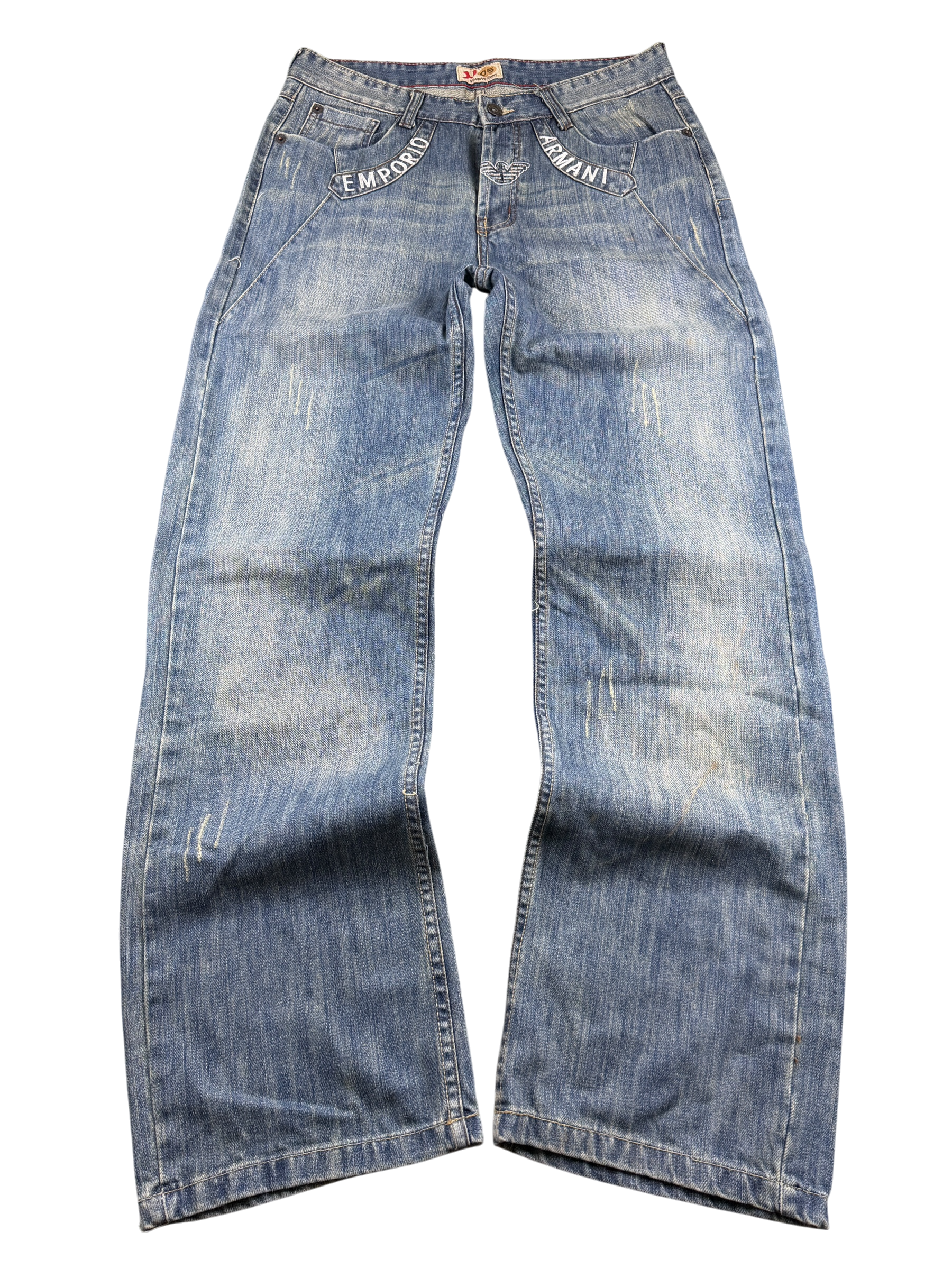 Armani vintage washed Big Logo Bootcut Jeans (L)