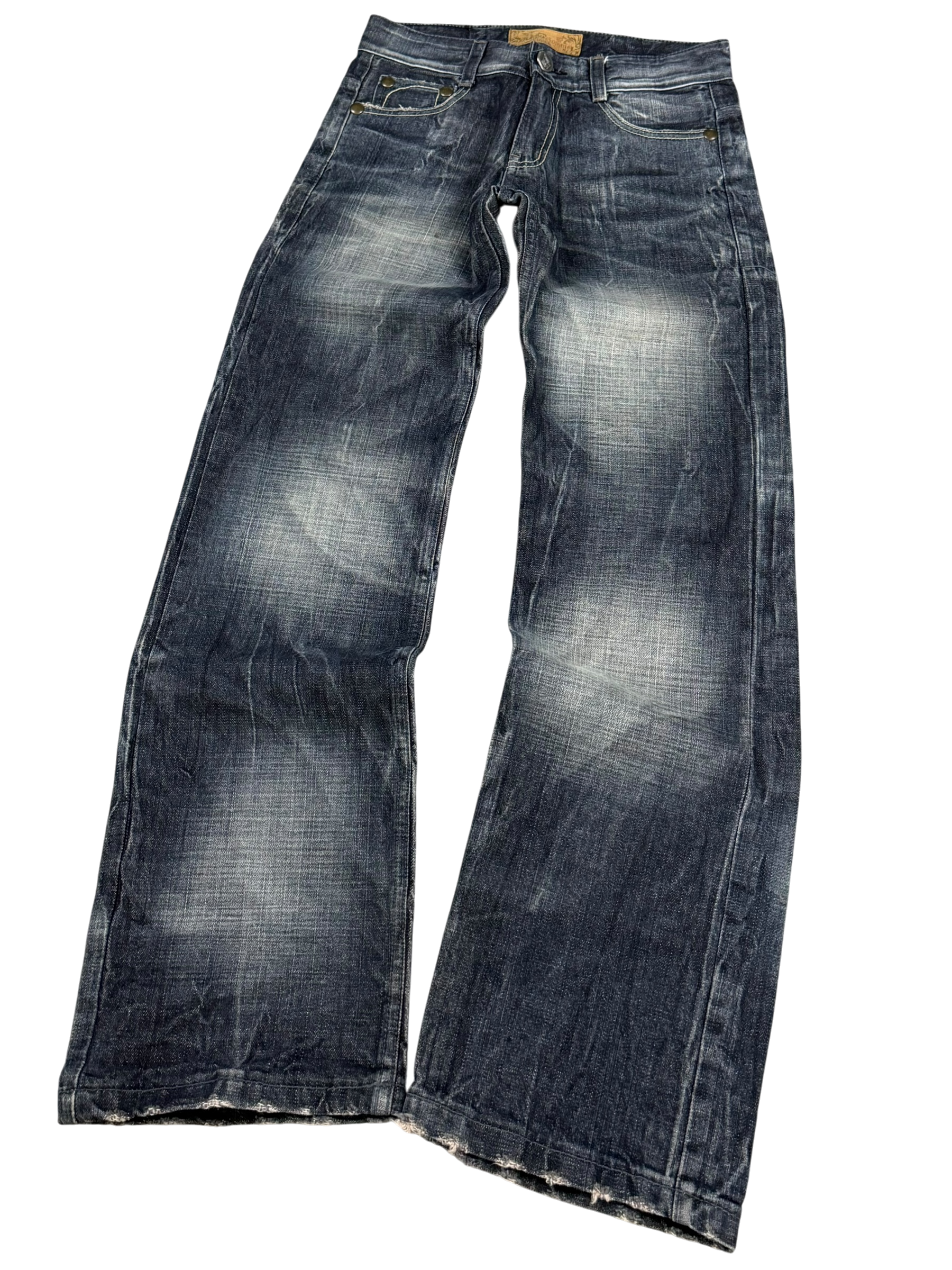 Crazy washed bootcut jeans (XS-S)