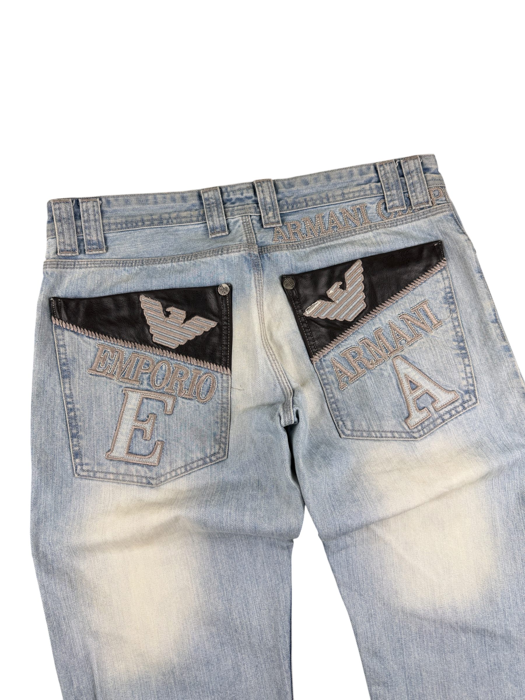 Armani vintage Big Logo Straight Jeans (M)