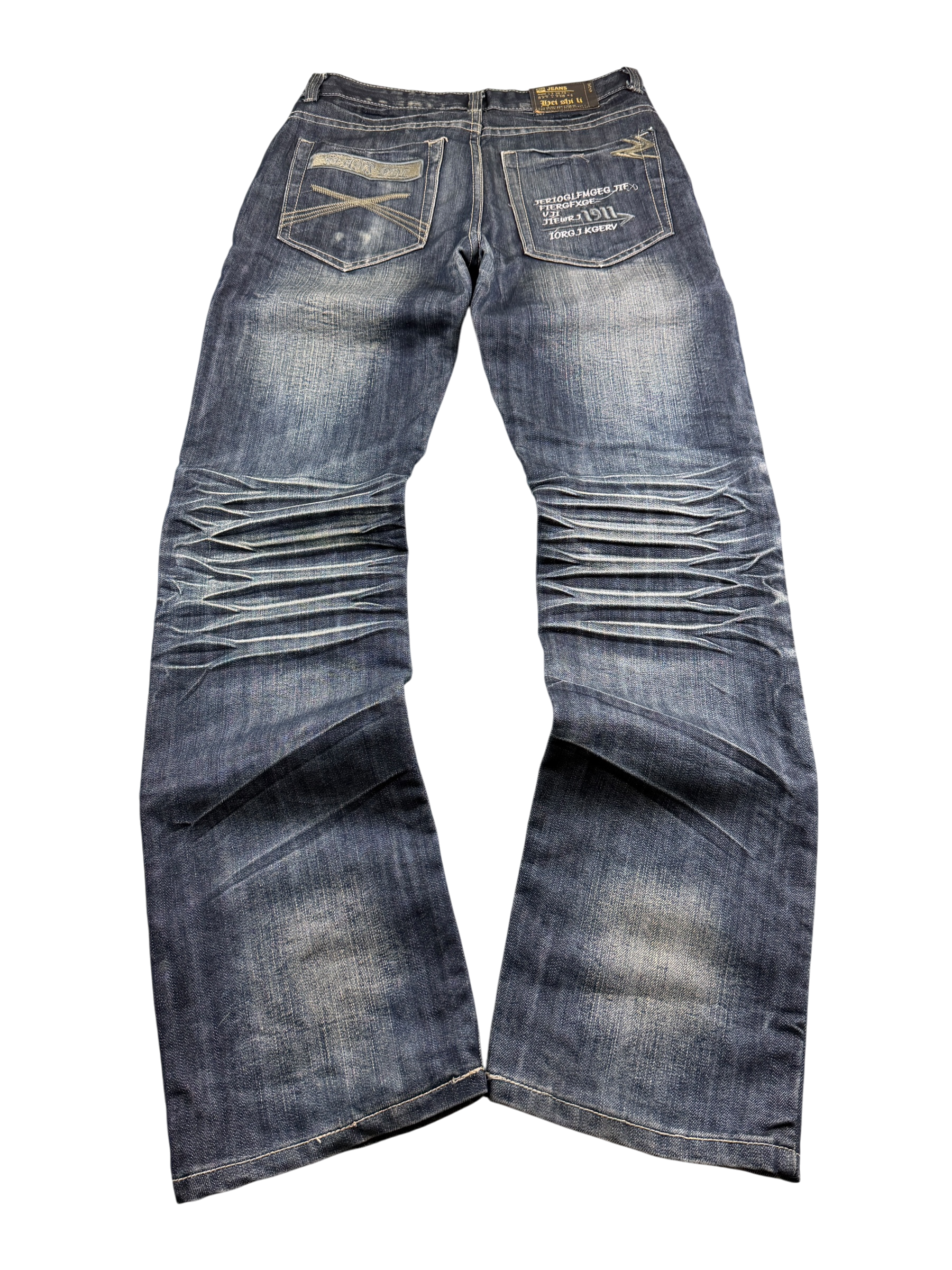 Crazy washed Straight Jeans (S)