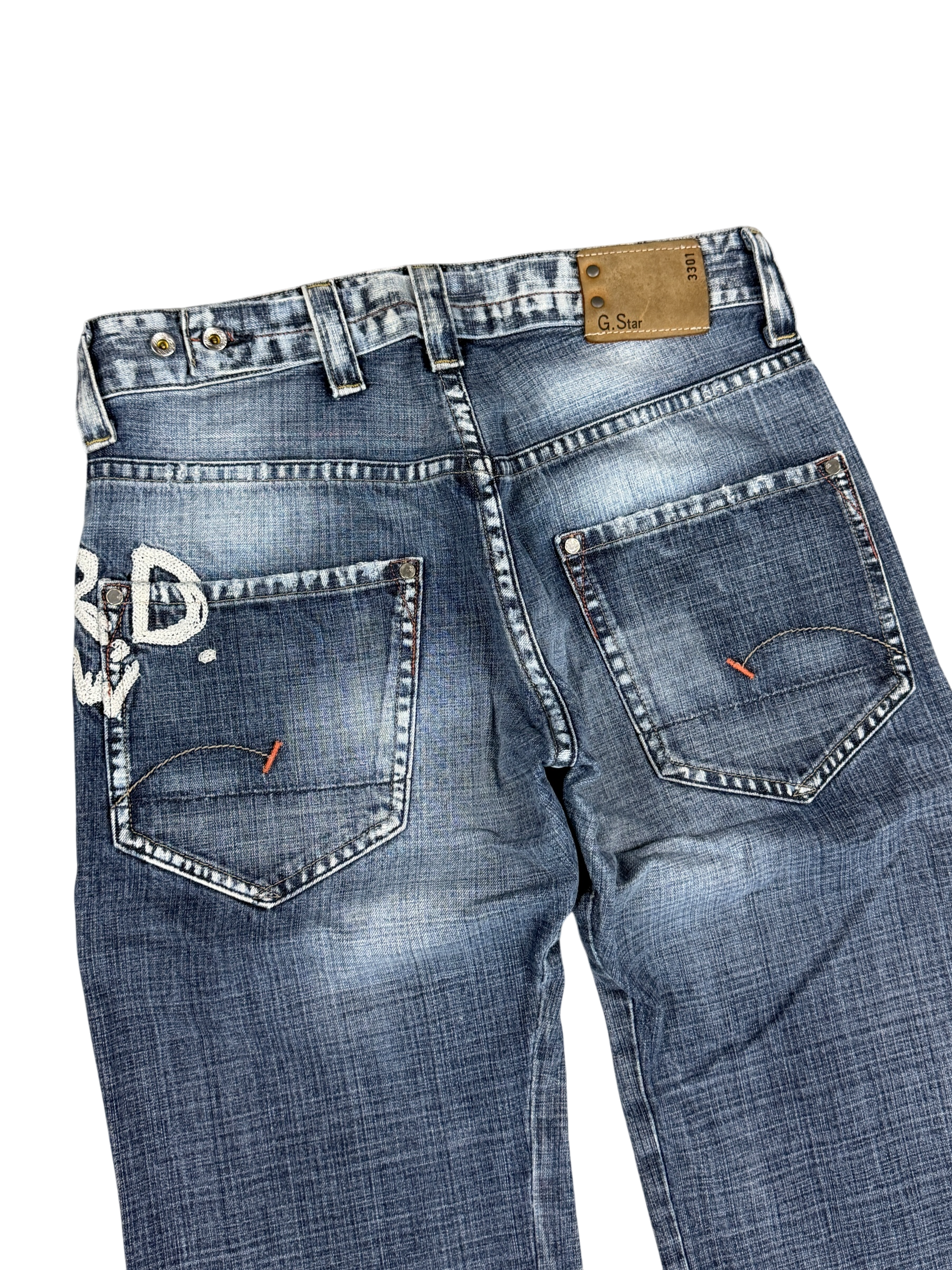 G-Star vintage washed bootcut jeans (S)