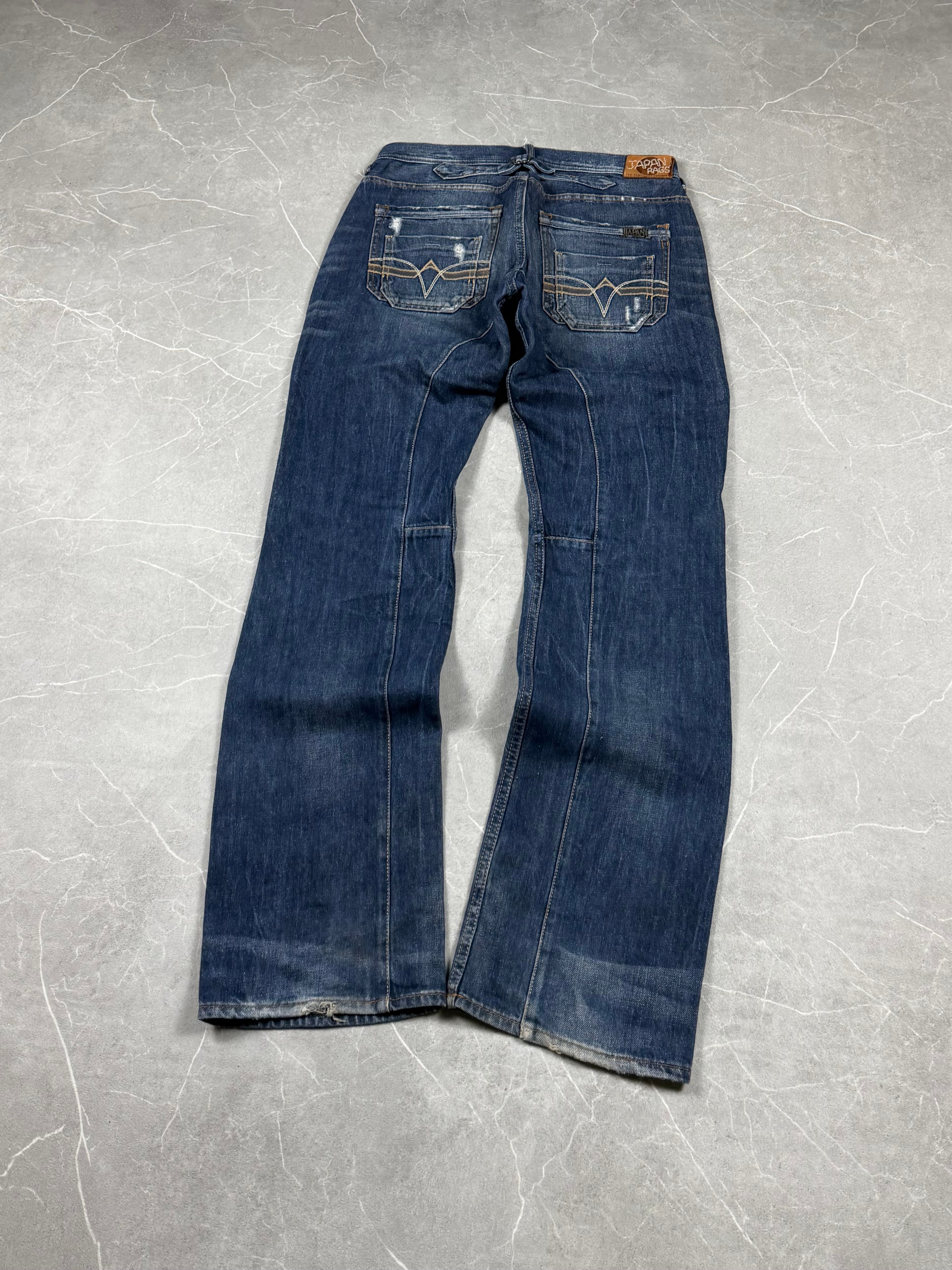 Vintage Japan Rags Straight Jeans (M-L)
