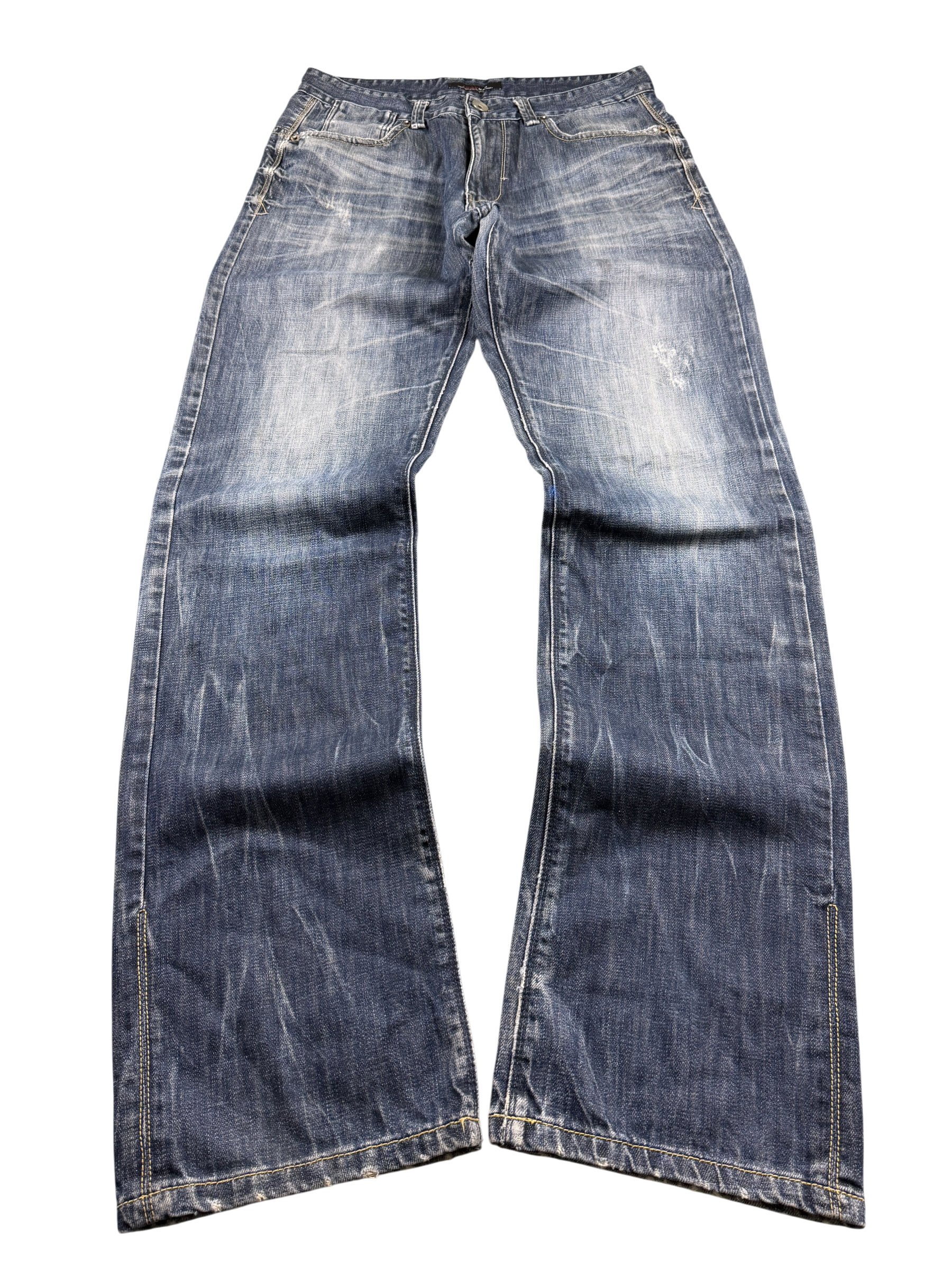 Crazy washed Straight Jeans (S)