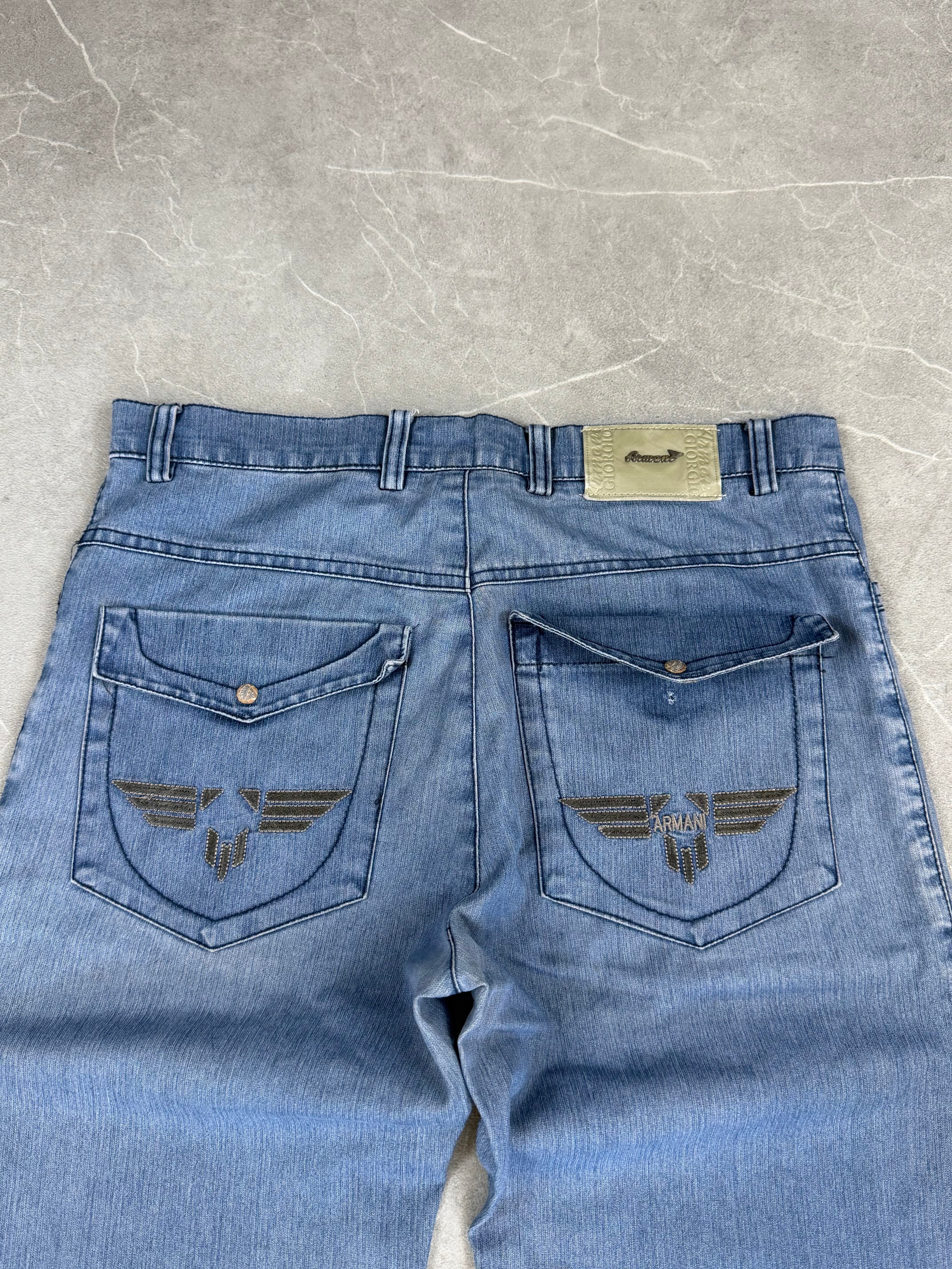 Armani Logo Baggy Jeans (S)