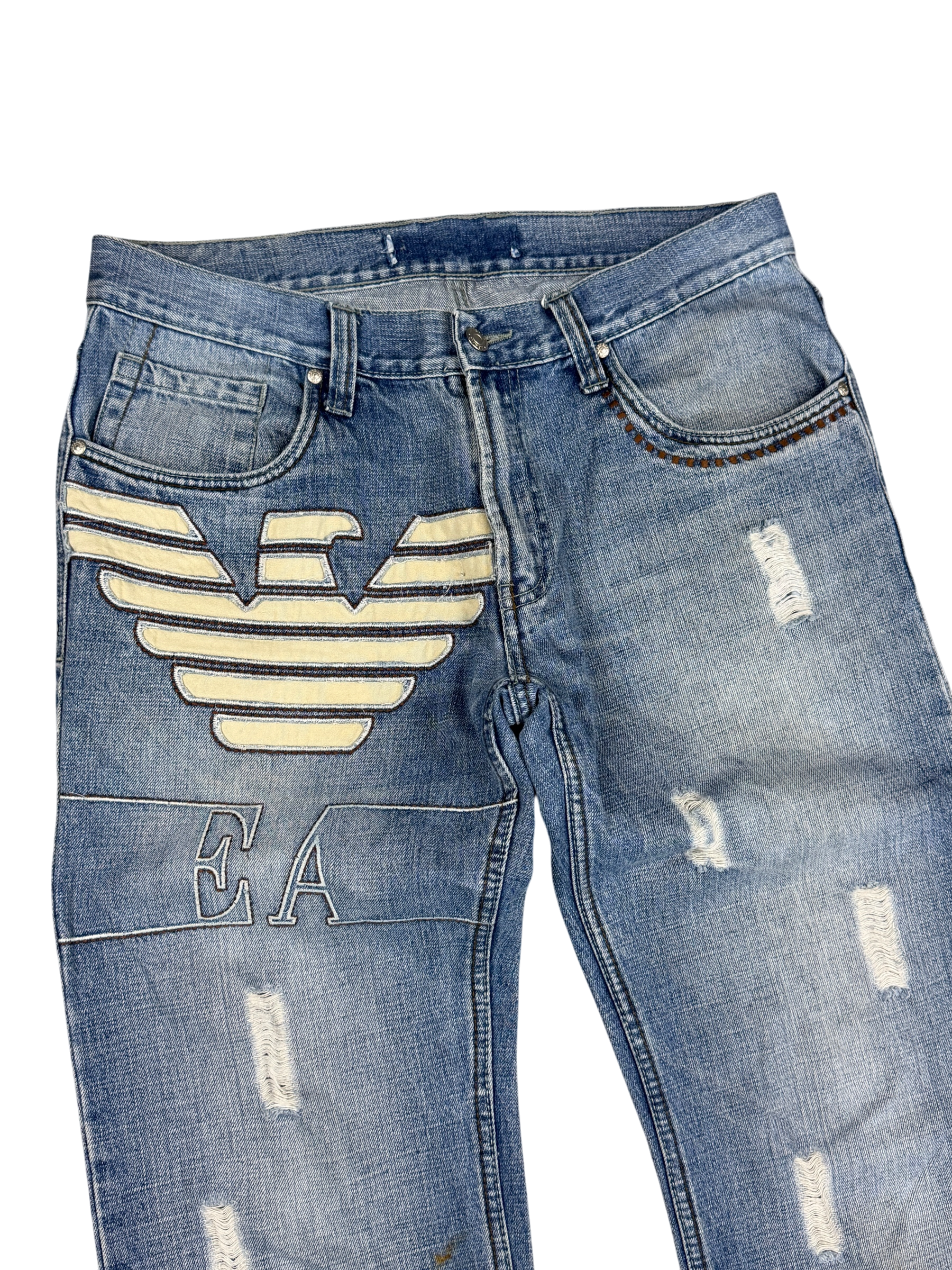 Armani vintage Big Logo Bootcut Jeans (M)