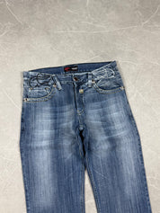 Versace Big Logo washed Bootcut Jeans (XS)