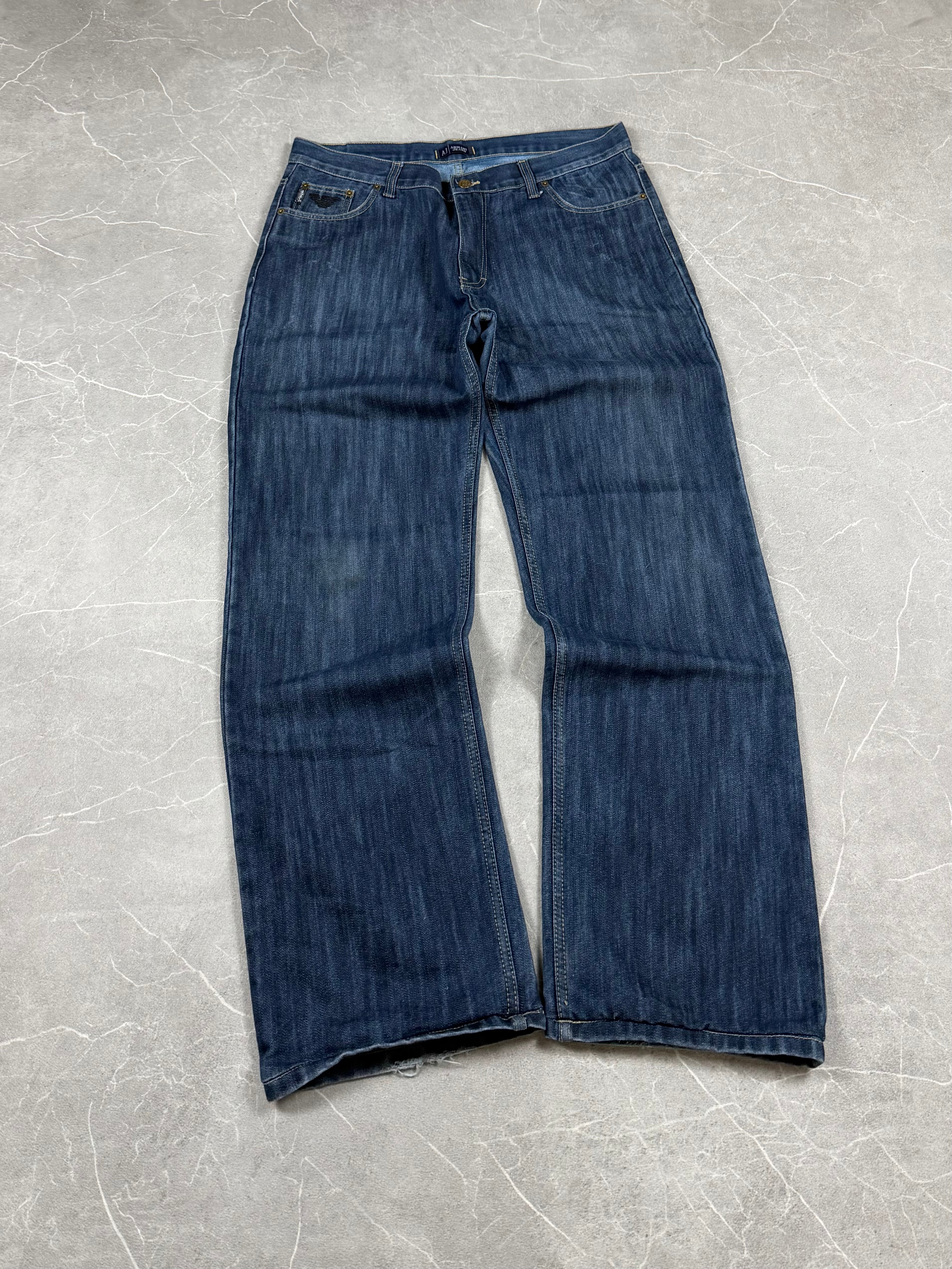 Armani Baggie Big Logo Jeans (M)