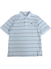 Lacoste Striped Poloshirt babyblue (M)