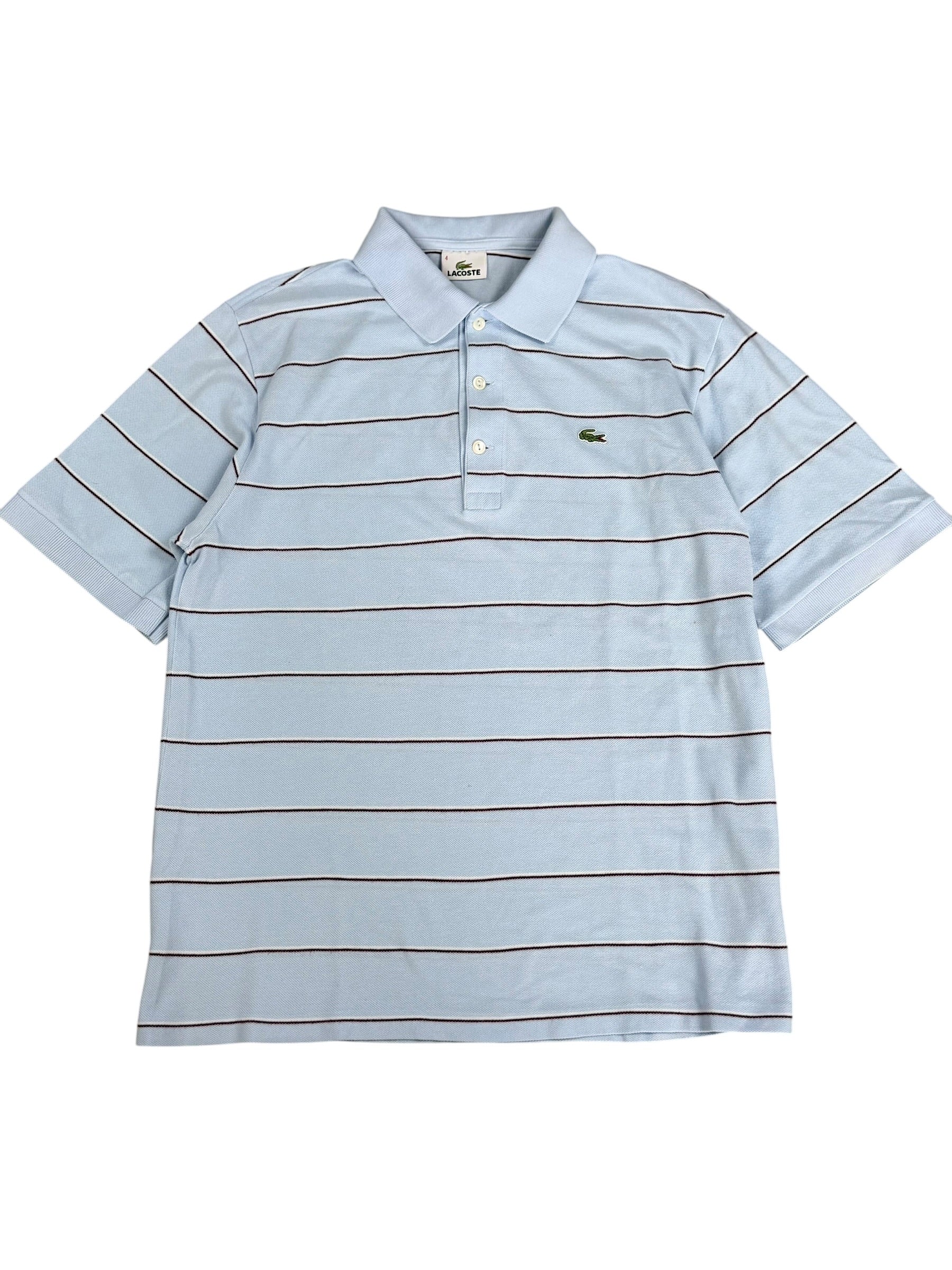 Lacoste Striped Poloshirt babyblue (M)
