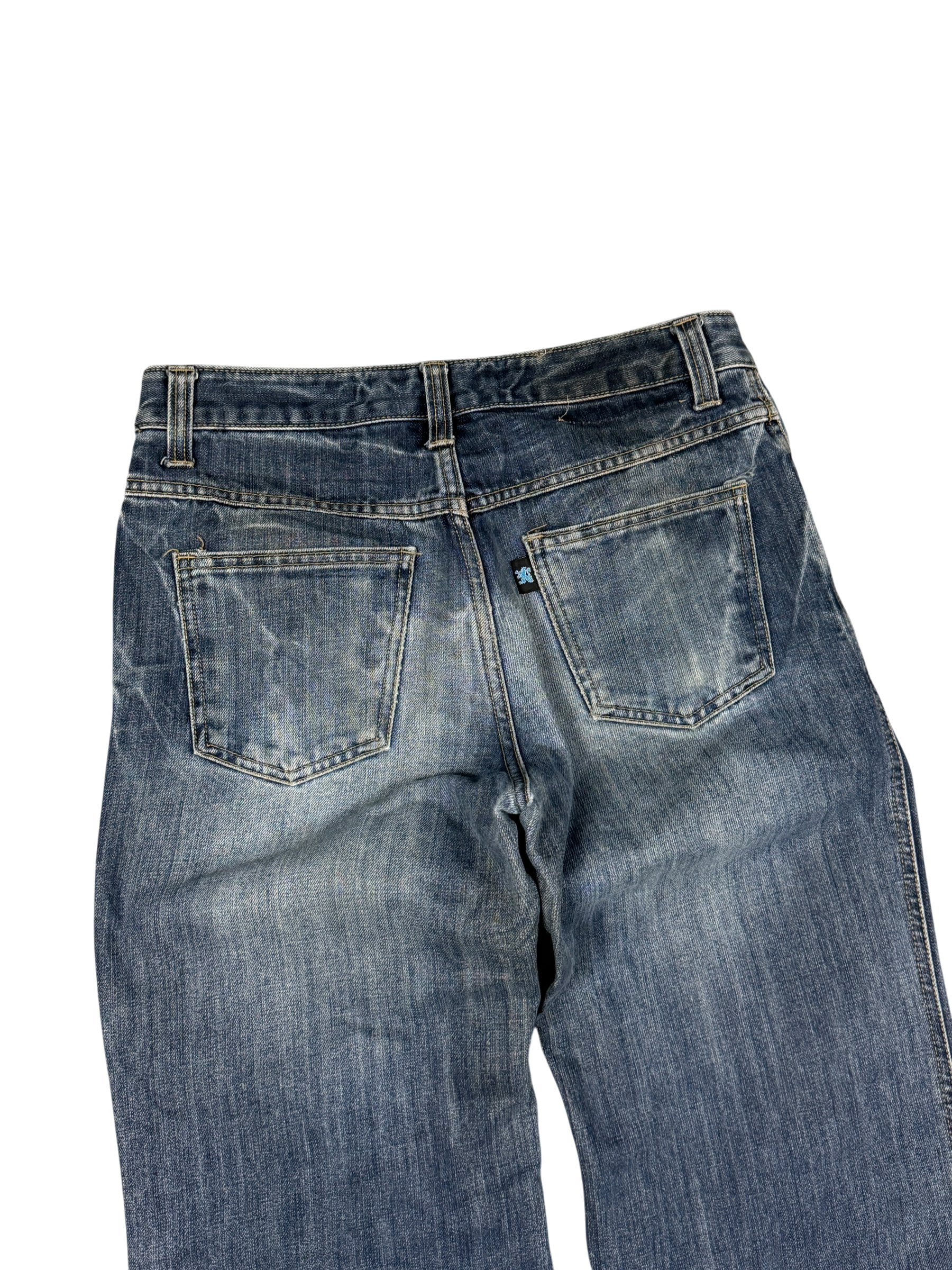 Crazy Washed Baggy/Bootcut Jeans (S)