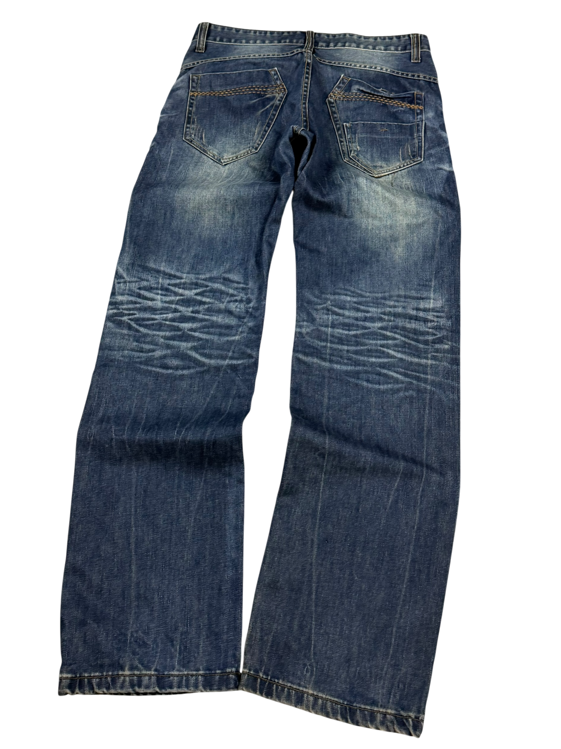 Washed Straight-Fit Jeans (M)
