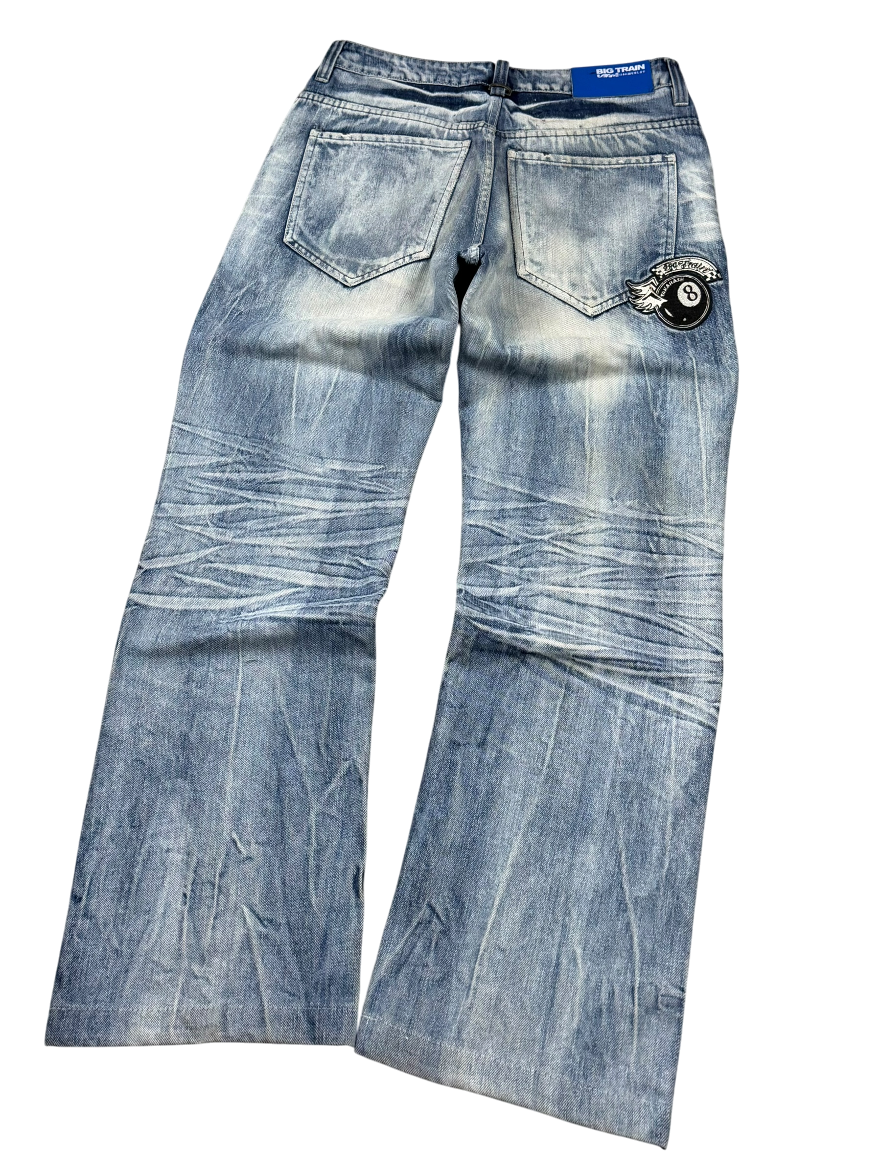 Washed Straight-Fit Jeans (XS)