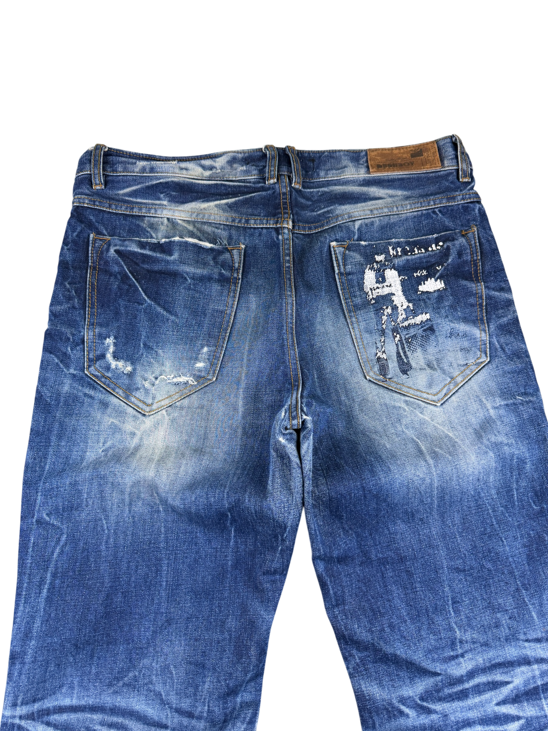 Ultra washed Straight Jeans (L)