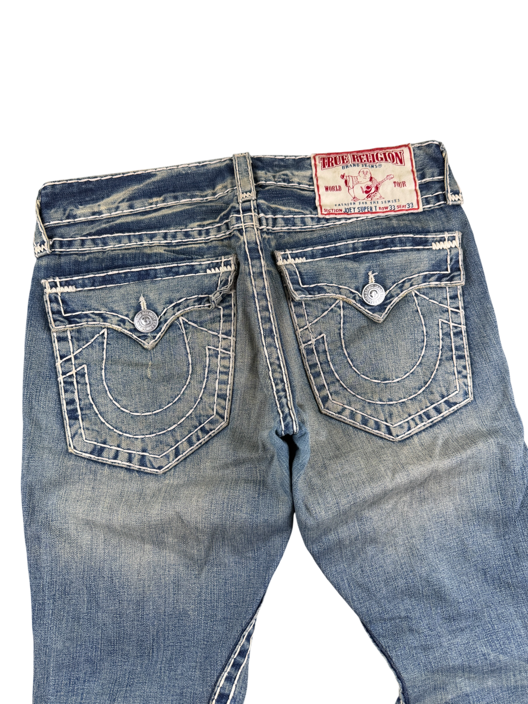 True Religion vintage washed Baggy/Bootcut Jeans (M-L)