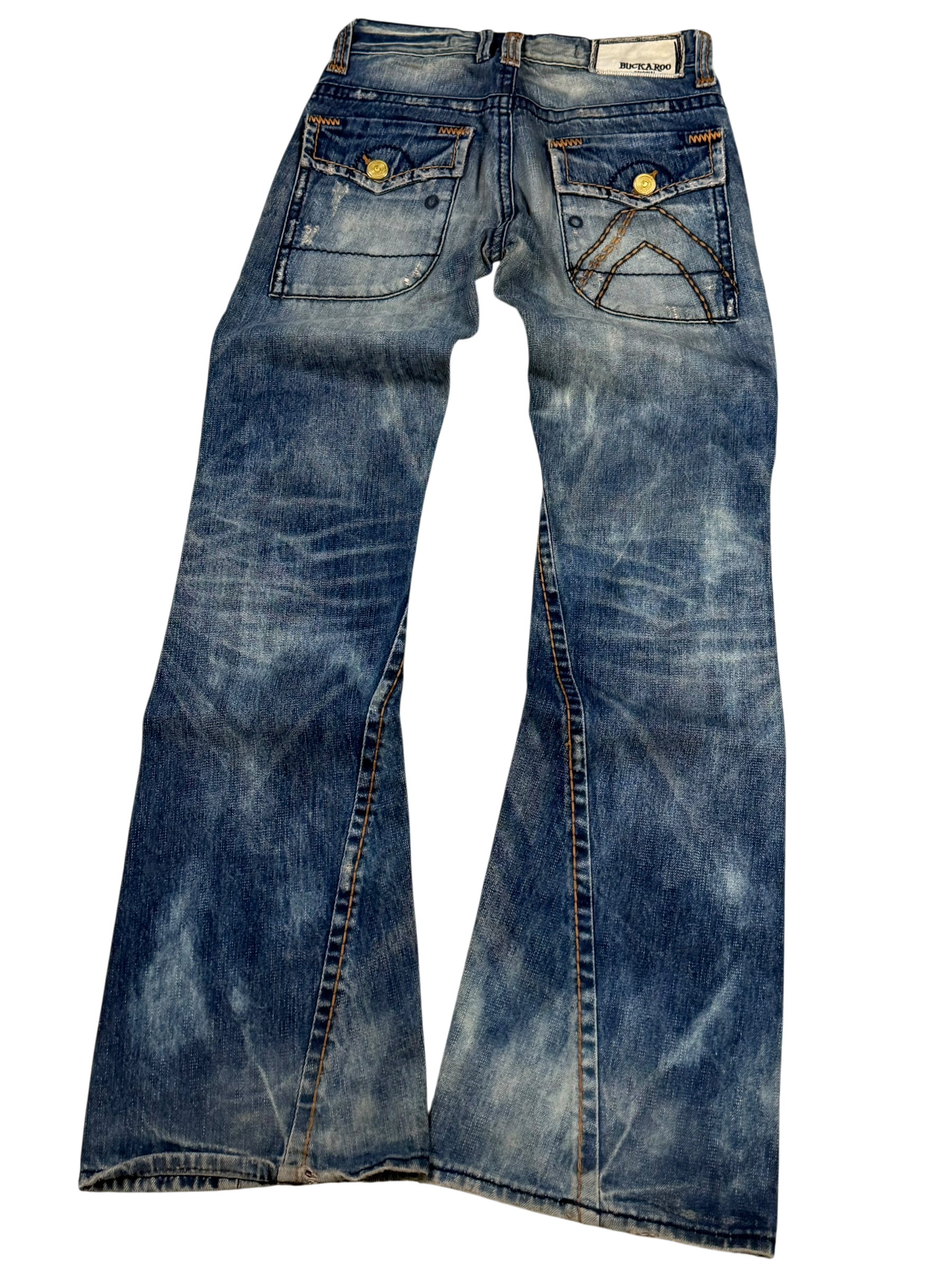 Crazy Washed Flared/Bootcut Jeans (S)