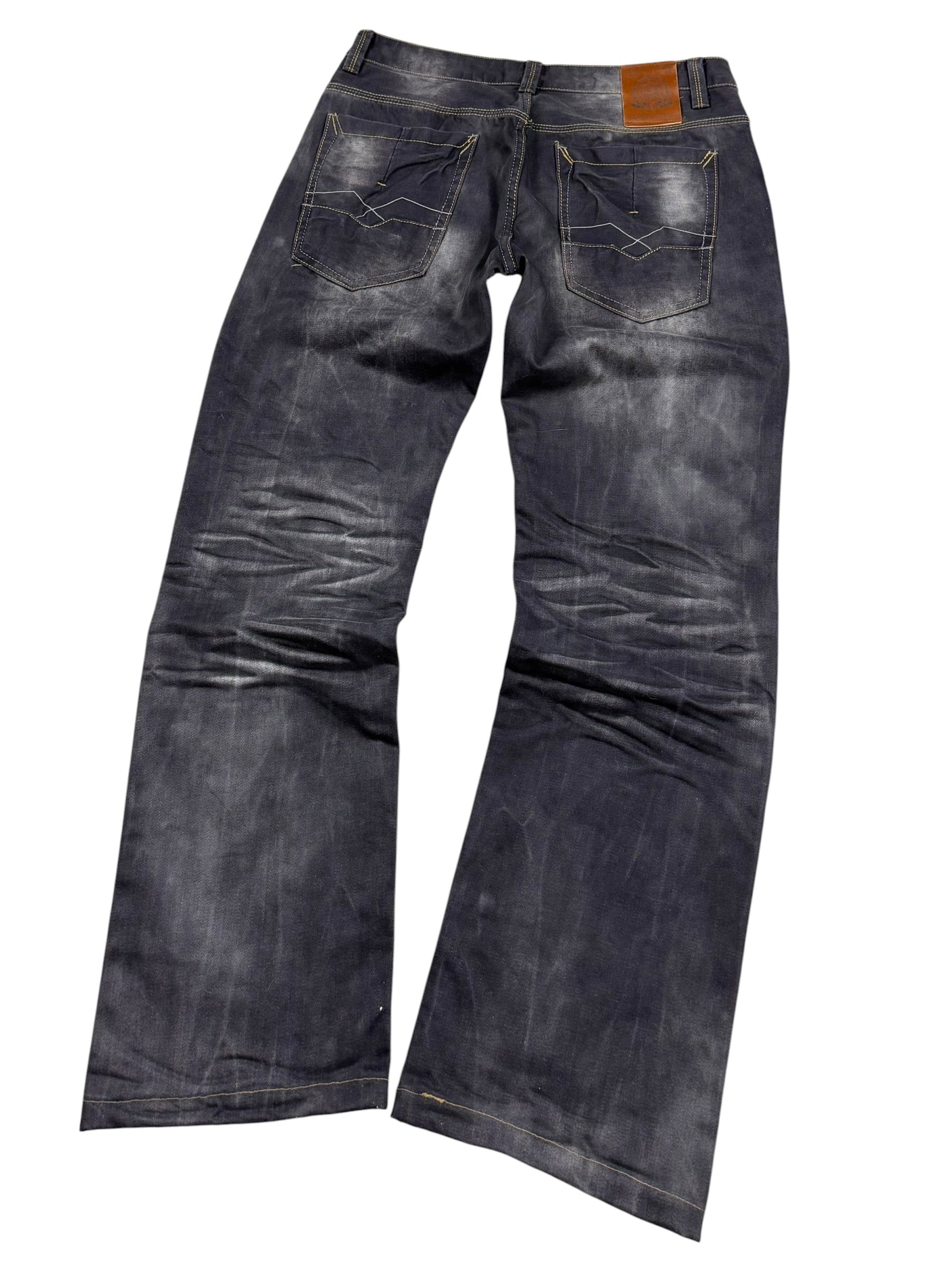 Vintage Washed Straight-Fit Jeans (S)