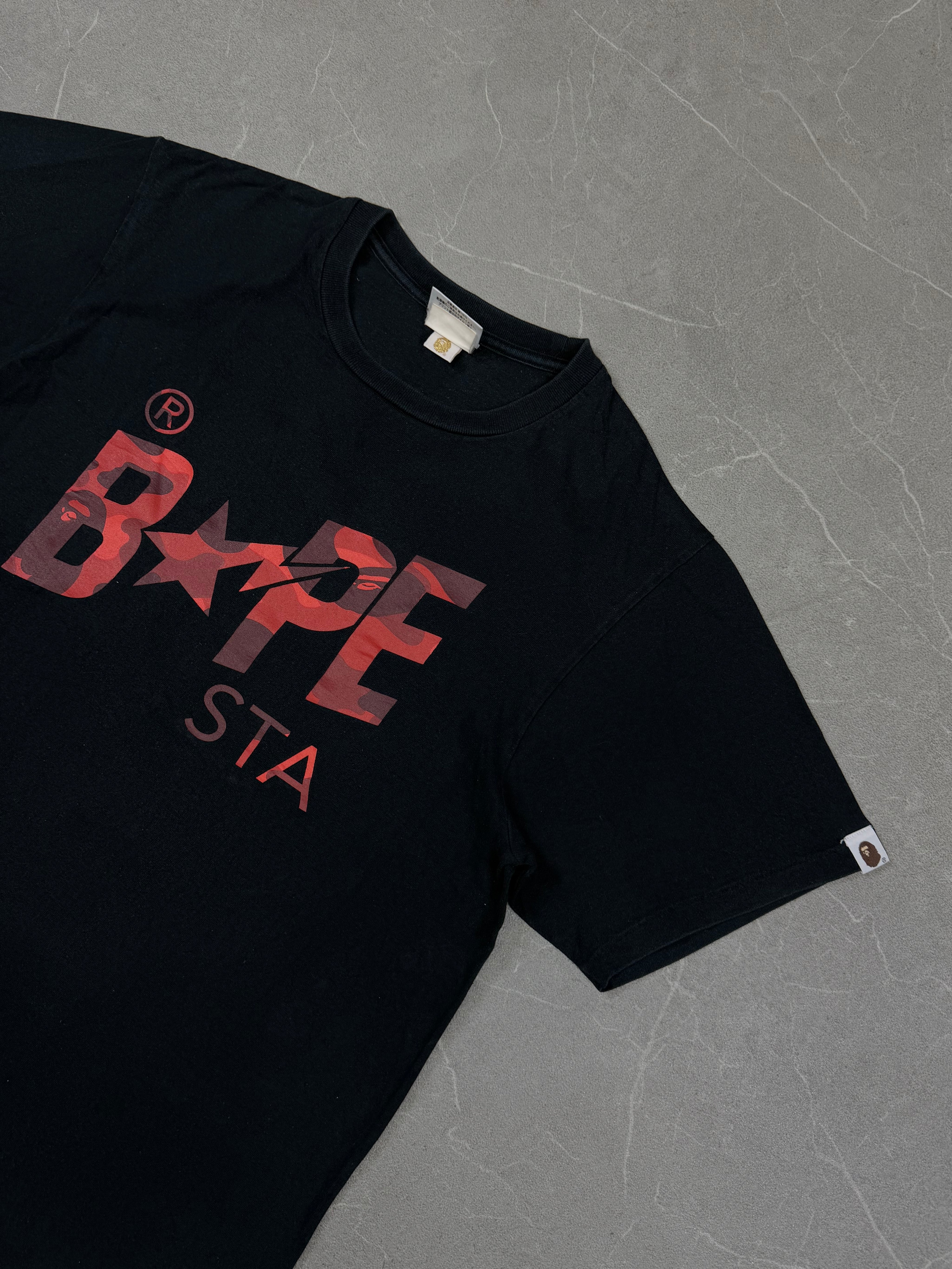 Bape Red Camo Bape Star Logo T-Shirt (L)