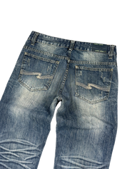 Washed Straight-Fit Jeans (S)