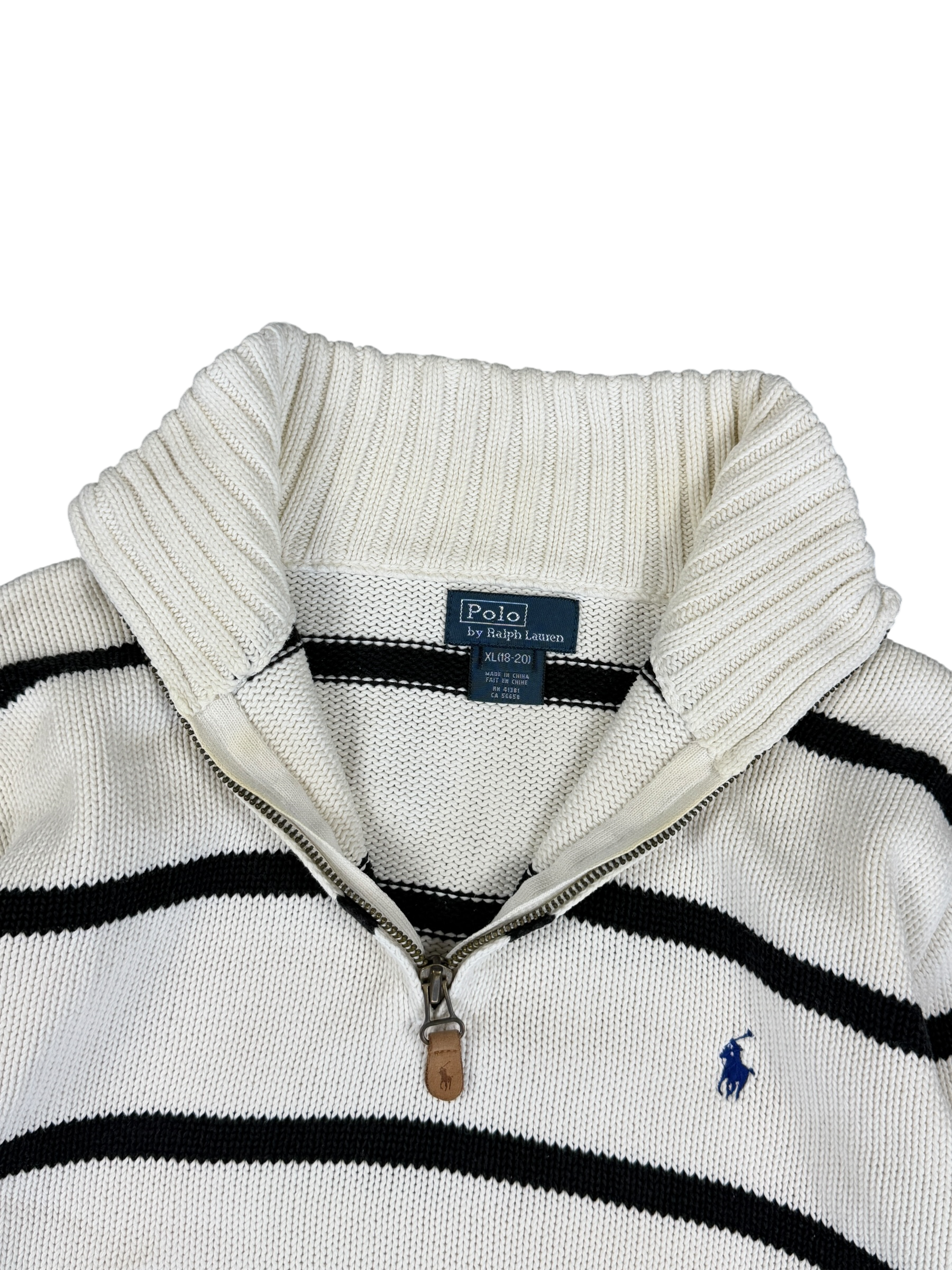 Ralph Lauren striped Quarter Zip (S)