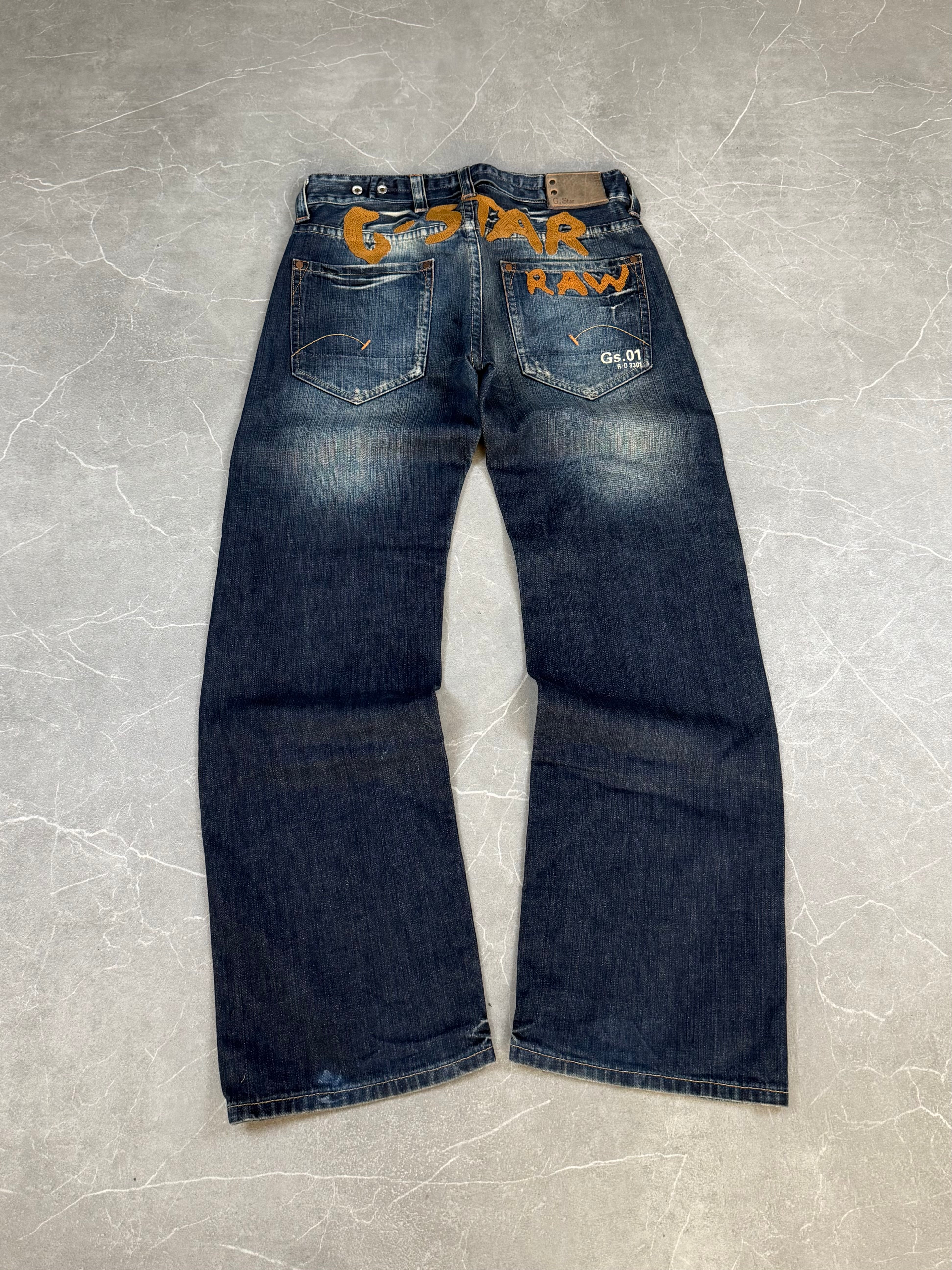 G-Star Washed Big Logo Jeans (M)