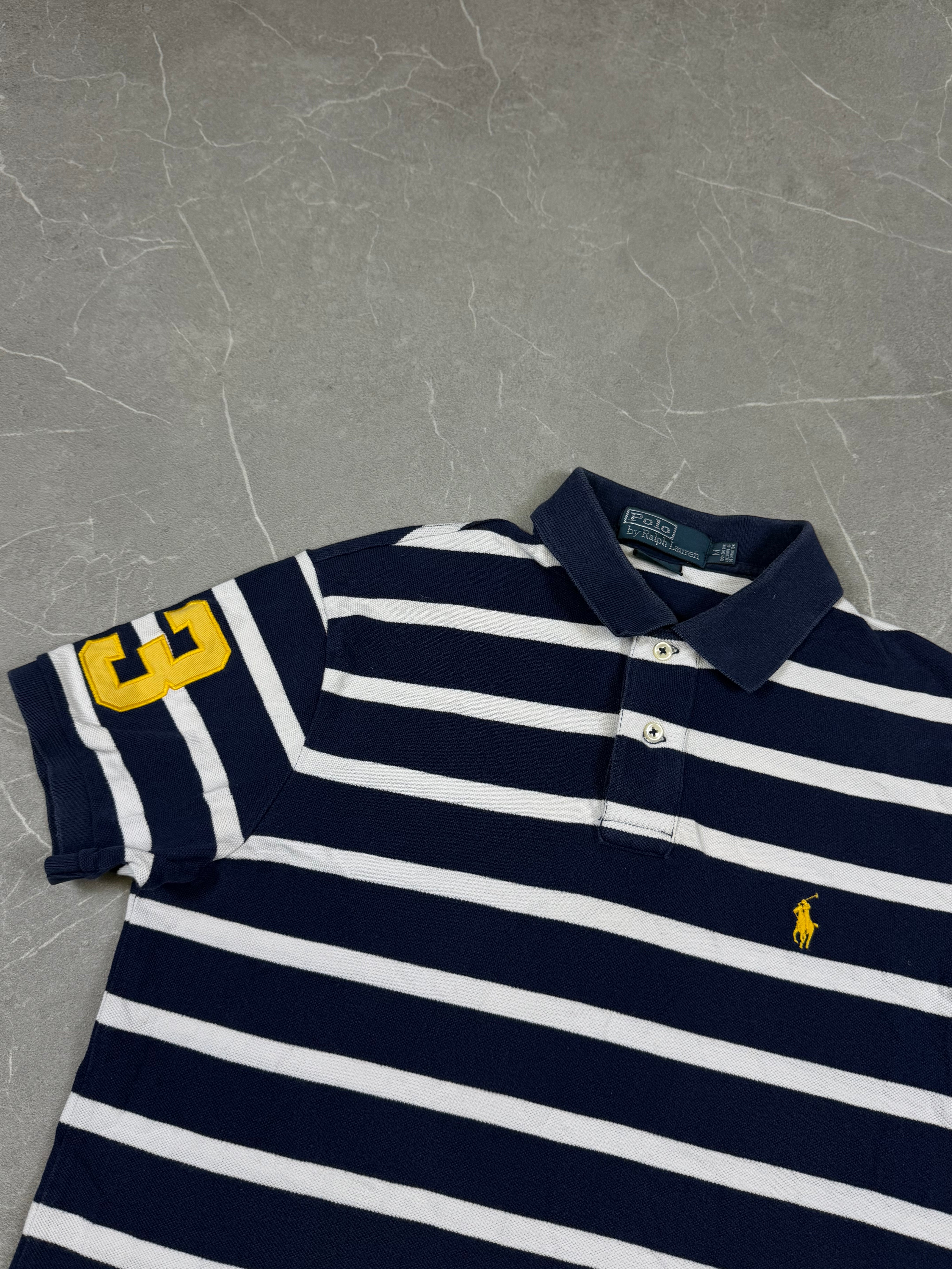 Ralph Lauren Striped Polo Slim Fit (M)